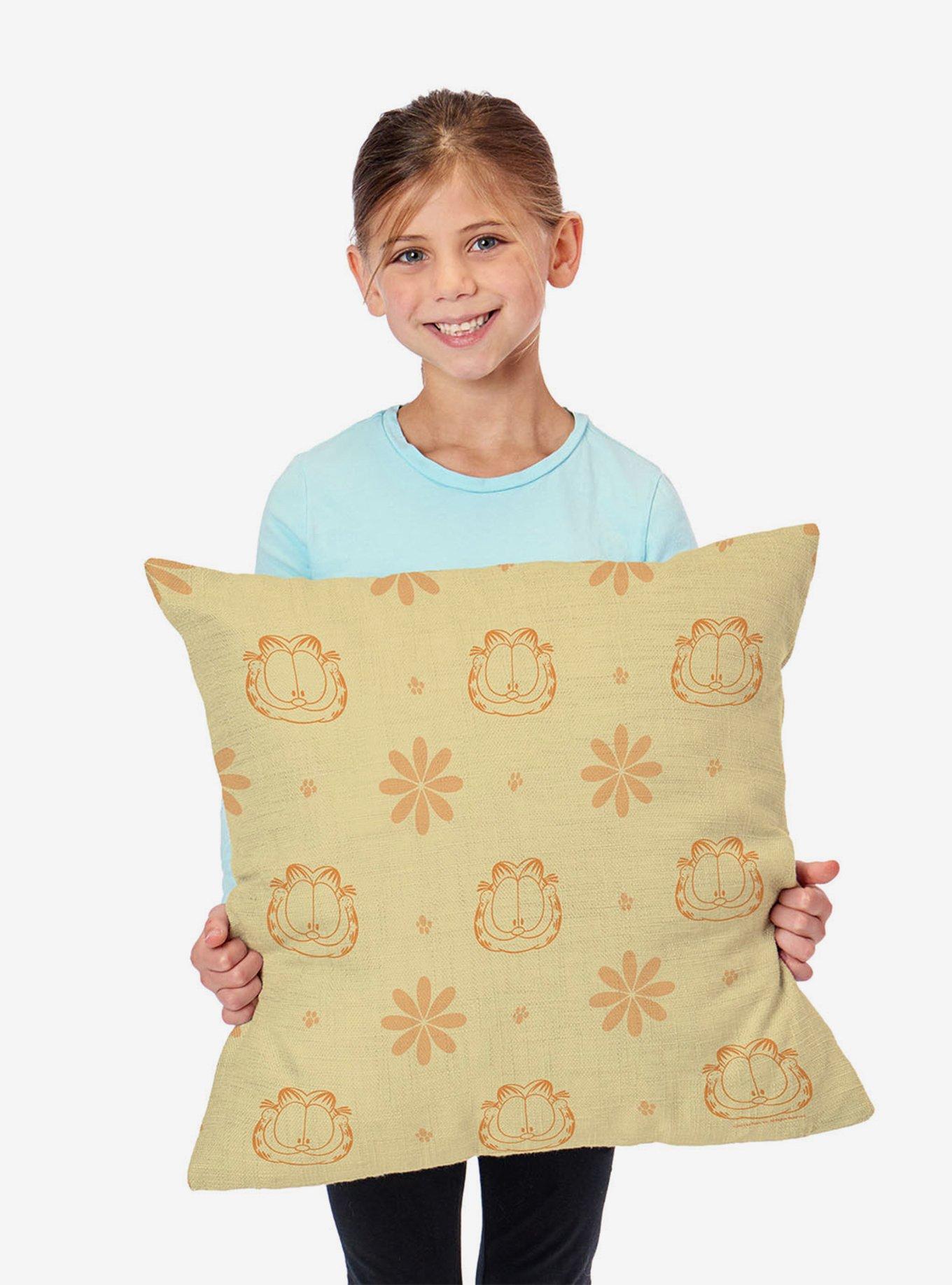 Garfield Flower Powerful Throw Pillow, , alternate