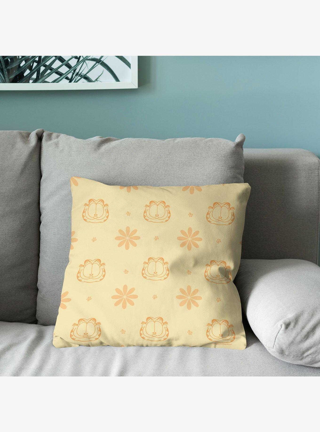 Garfield Flower Powerful Throw Pillow, , alternate