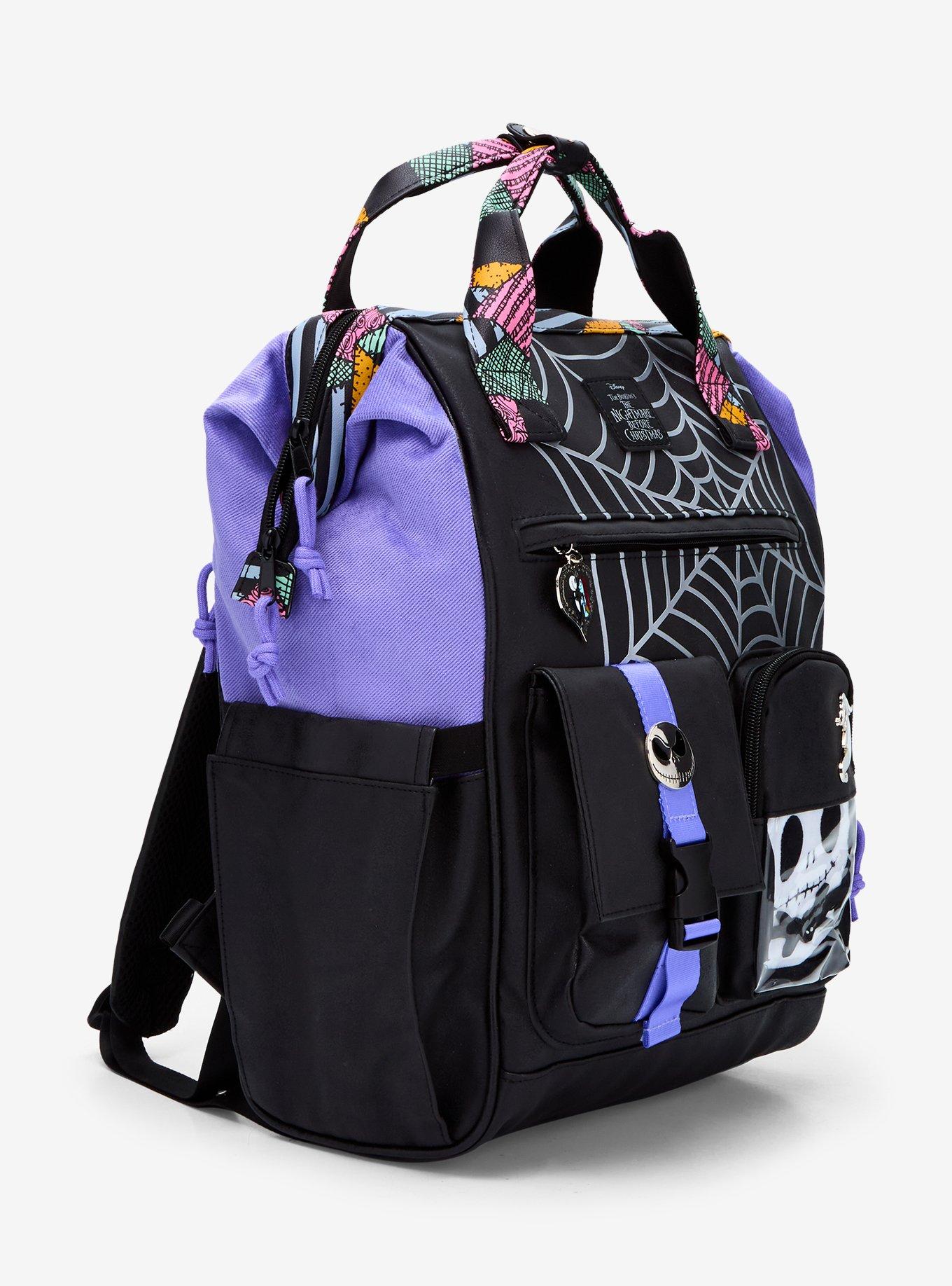 Disney The Nightmare Before Christmas Spiderweb Multi-Pocket Backpack With Jack Skellington Plush — BoxLunch Exclusive, , hi-res