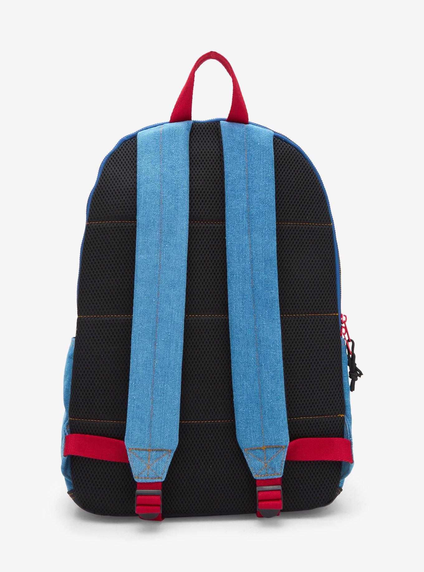 Nintendo Super Mario Bros. Icons Denim Multi-Pocket Backpack — BoxLunch Exclusive, , alternate