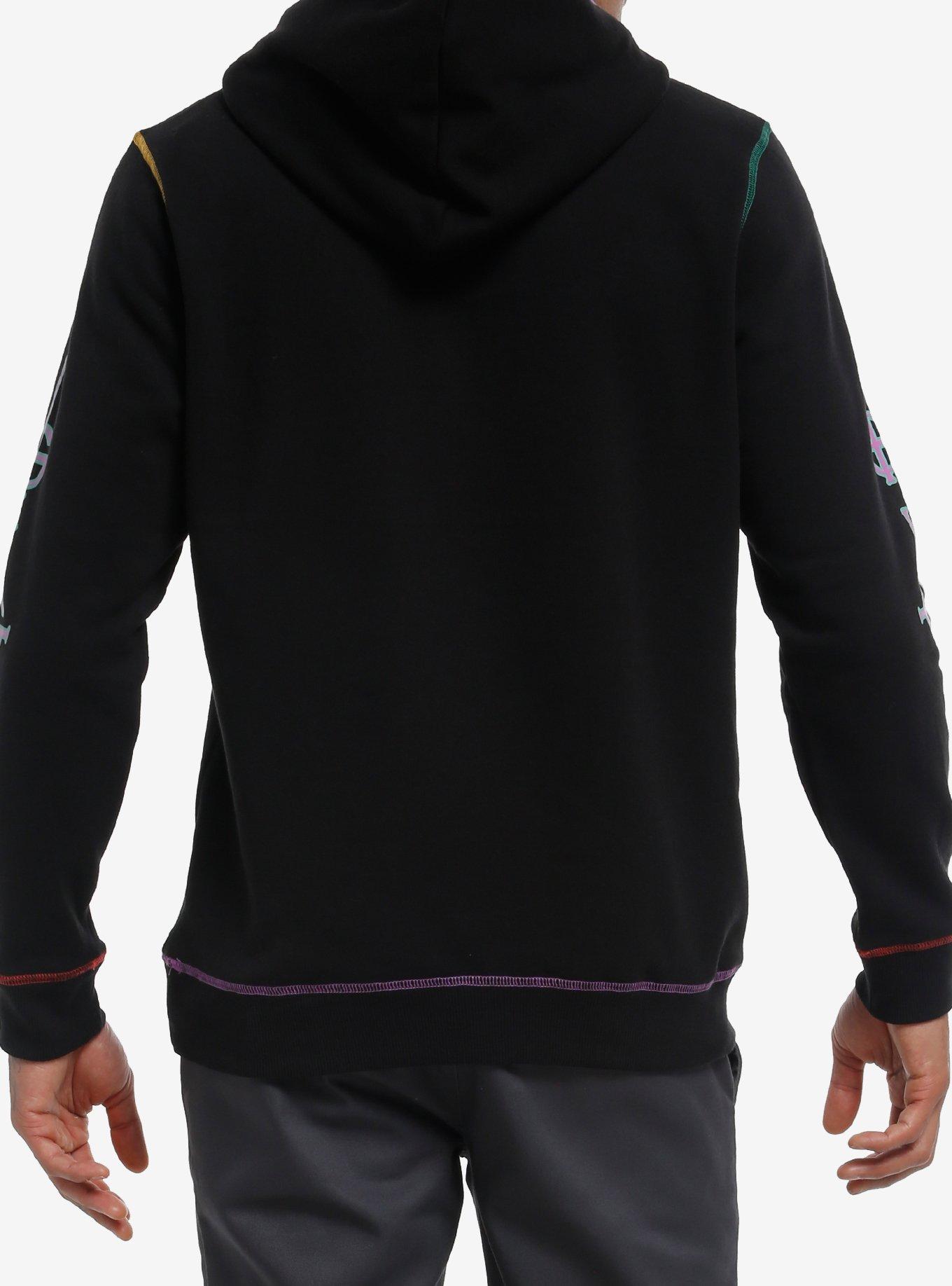 Ghost Papa Emeritus Multicolor Contrast Stitch Hoodie, BLACK, alternate
