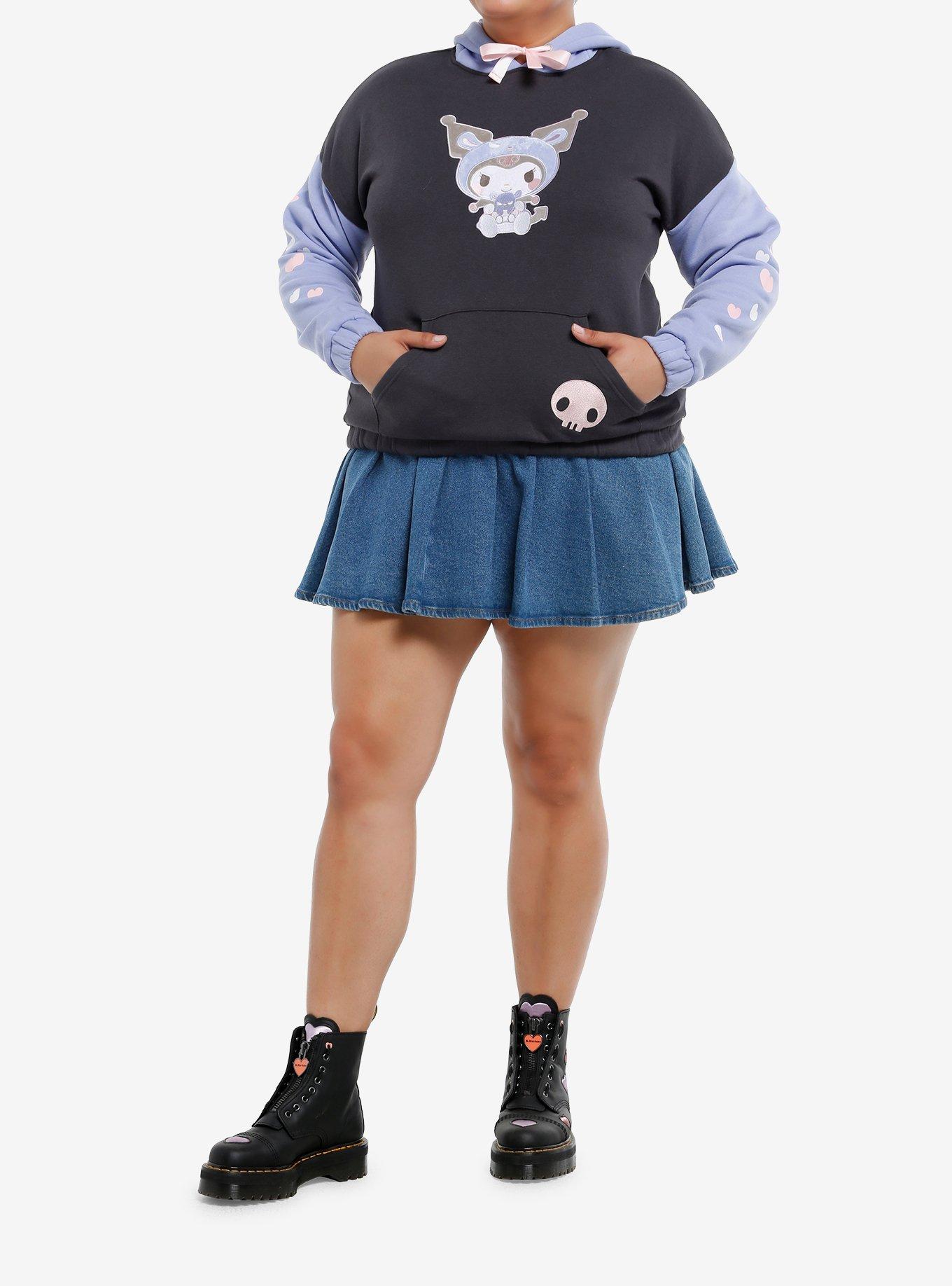 Kuromi Costume Baku Girls Oversized Hoodie Plus Size, MULTI, alternate