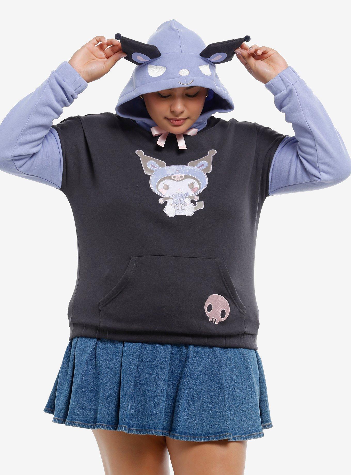 Kuromi Costume Baku Girls Oversized Hoodie Plus Size, MULTI, alternate