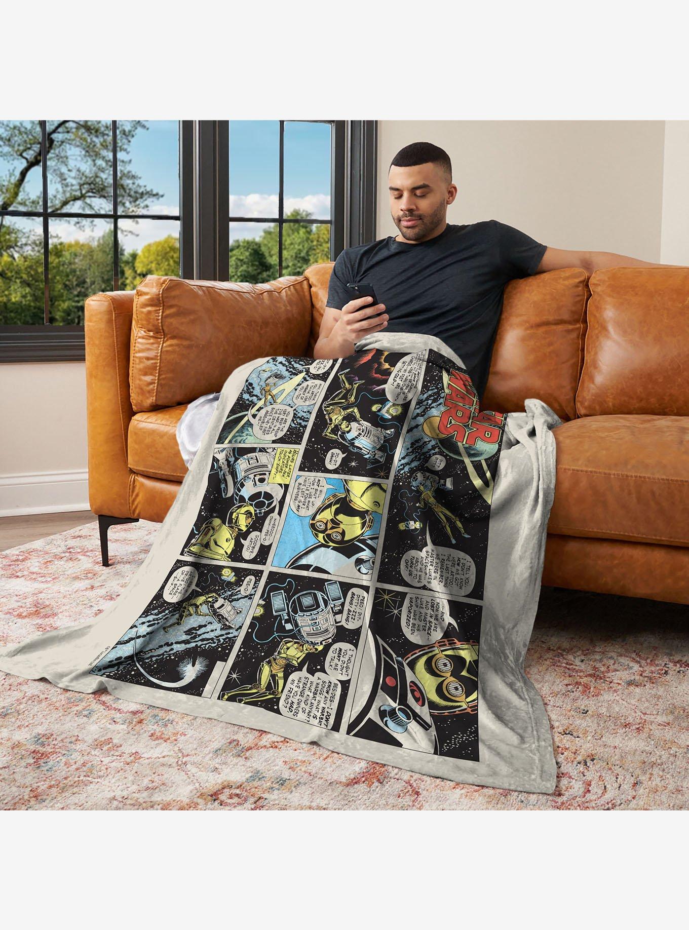 Star Wars Classic Comic Books R2-D2 & C-3PO 50x60" Silk Touch Throw Blanket, , alternate