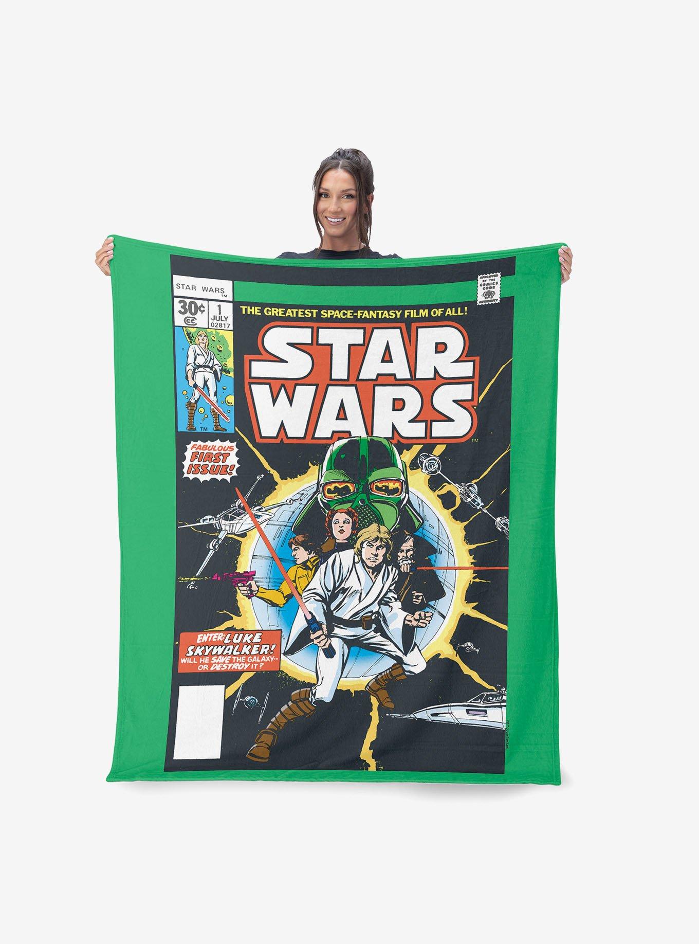 Star Wars Classic Comic Books Luke Silk Touch Sherpa Throw Blanket, , alternate