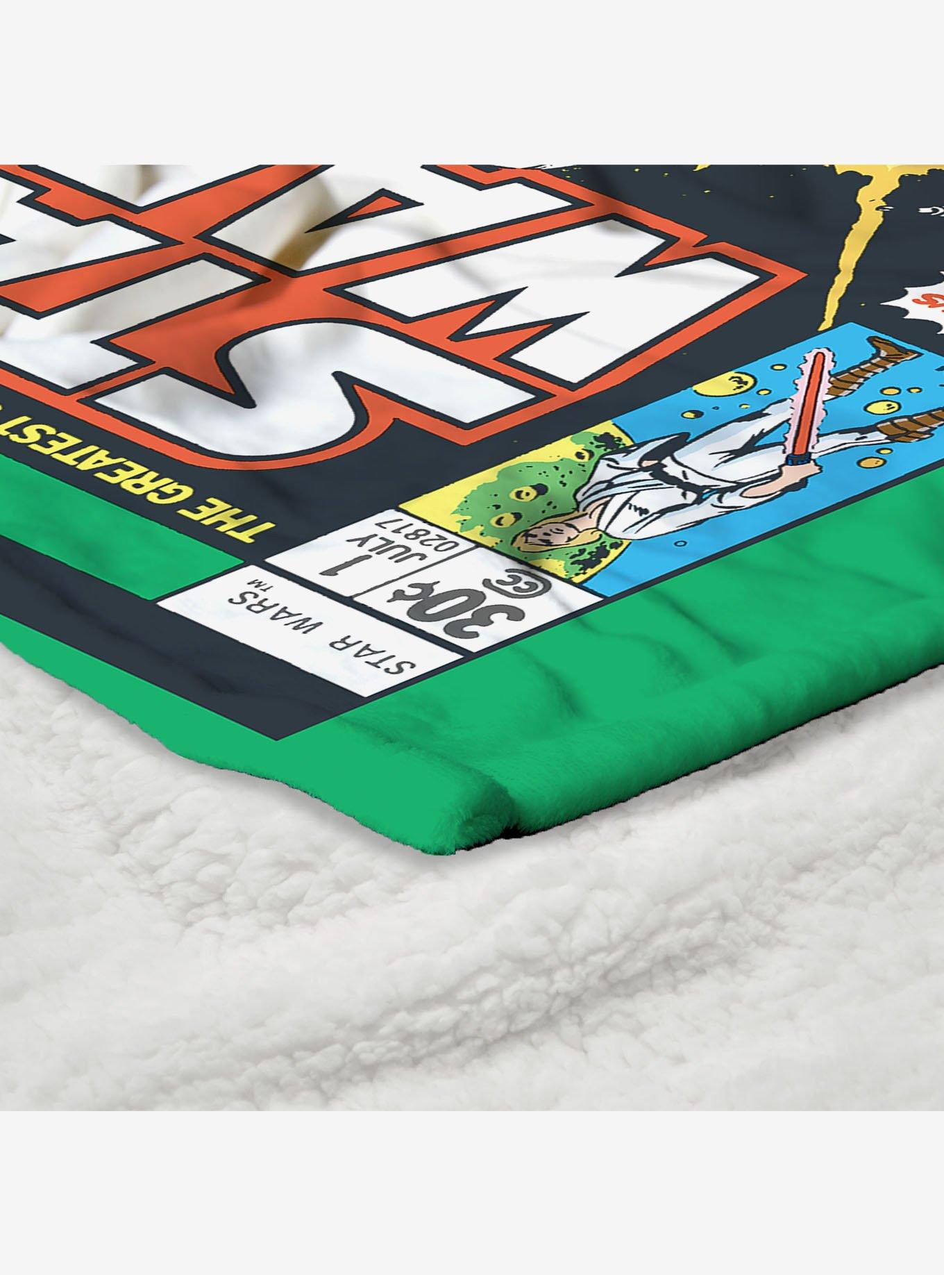 Star Wars Classic Comic Books Luke Silk Touch Sherpa Throw Blanket, , alternate