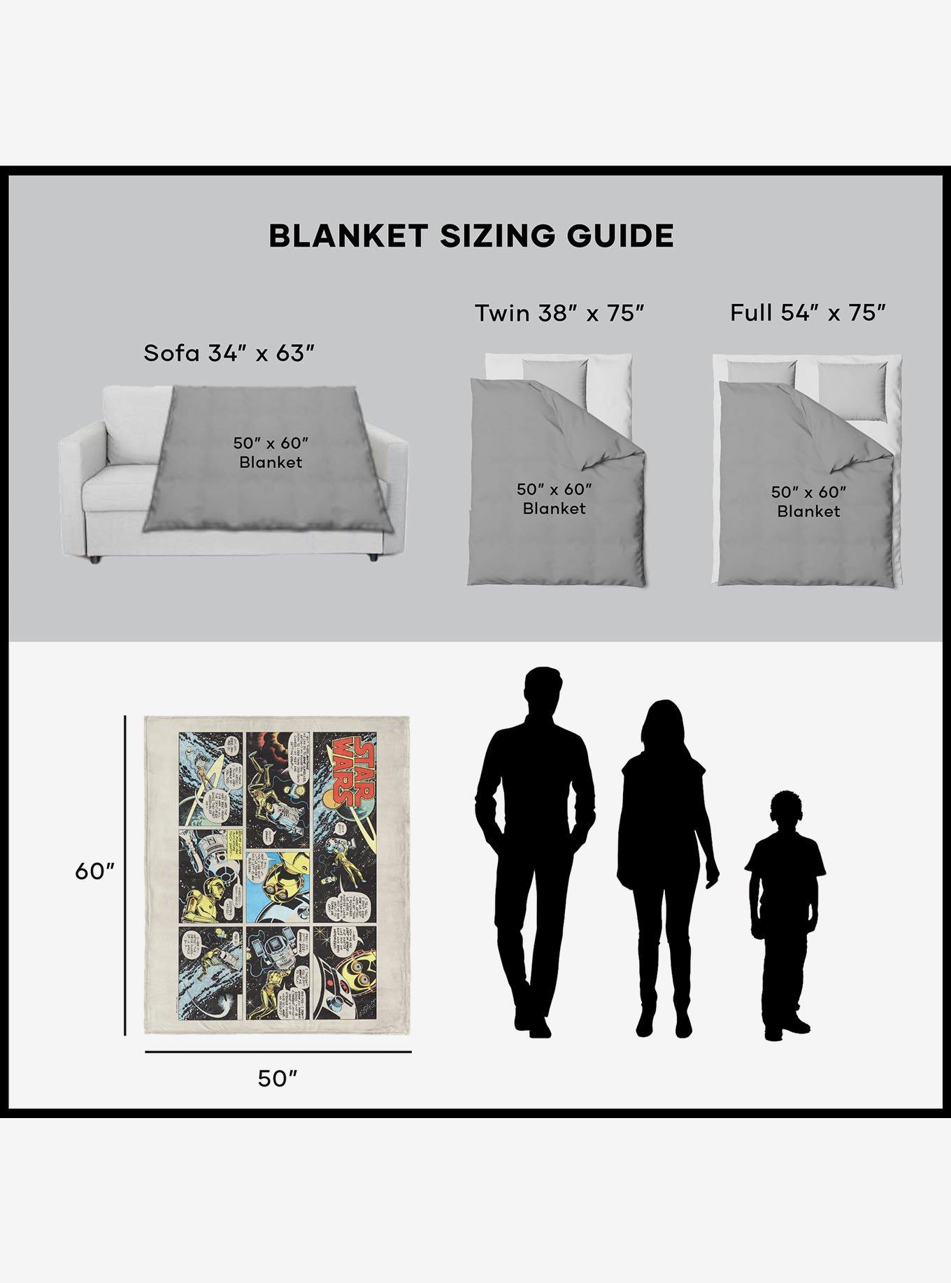 Star Wars Classic Comic Books R2-D2 & C-3PO Silk Touch Sherpa Throw Blanket, , alternate