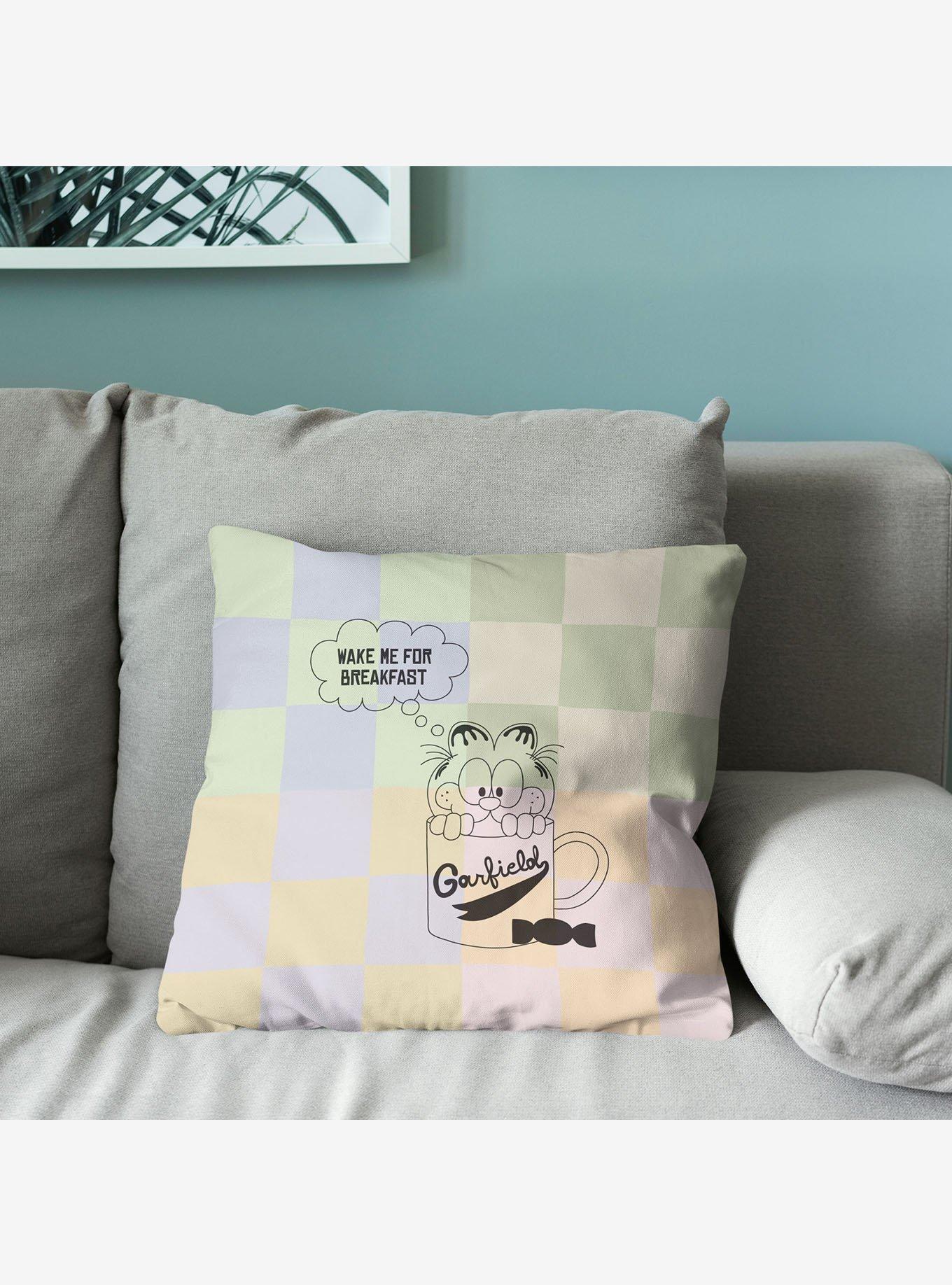 Garfield Wake Me Throw Pillow, , alternate