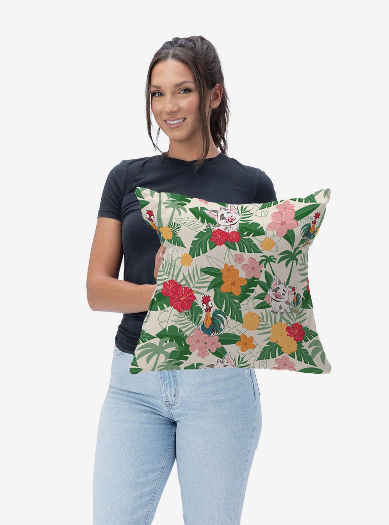 Disney Moana 2 Tropical Pattern Throw Pillow, , hi-res