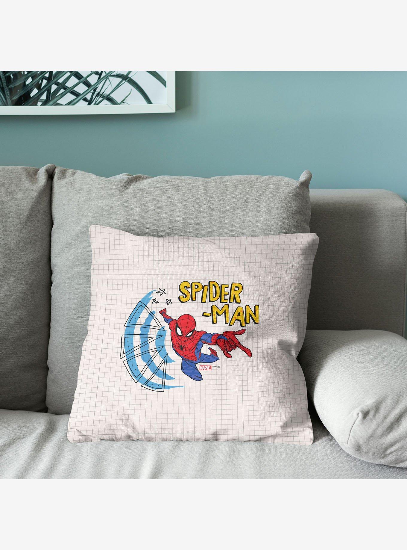 Marvel Spider-Man Spiderman Sketch Throw Pillow, , alternate