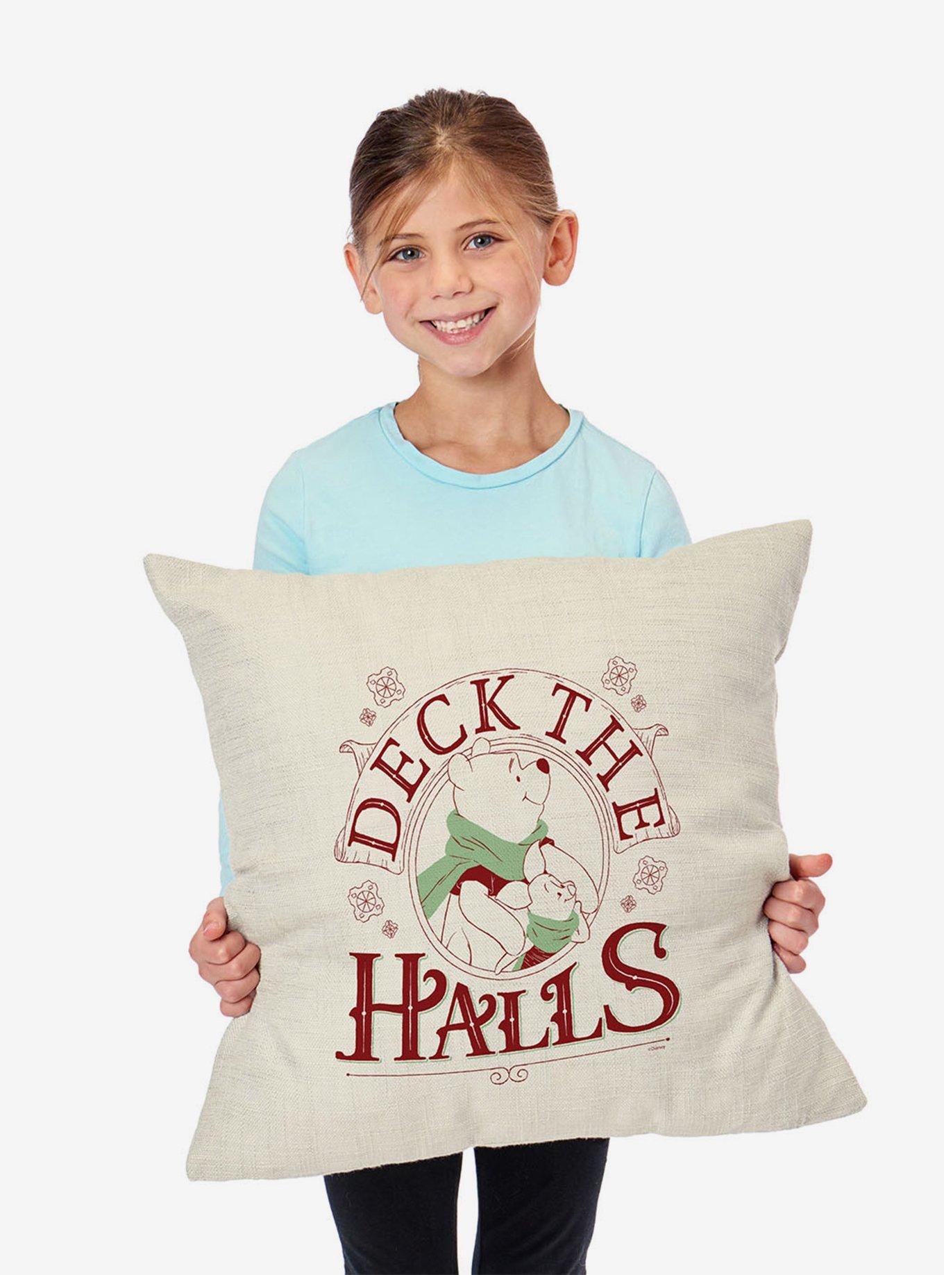 Disney Winnie the Pooh Festive Pooh And Piglet Throw Pillow, , alternate