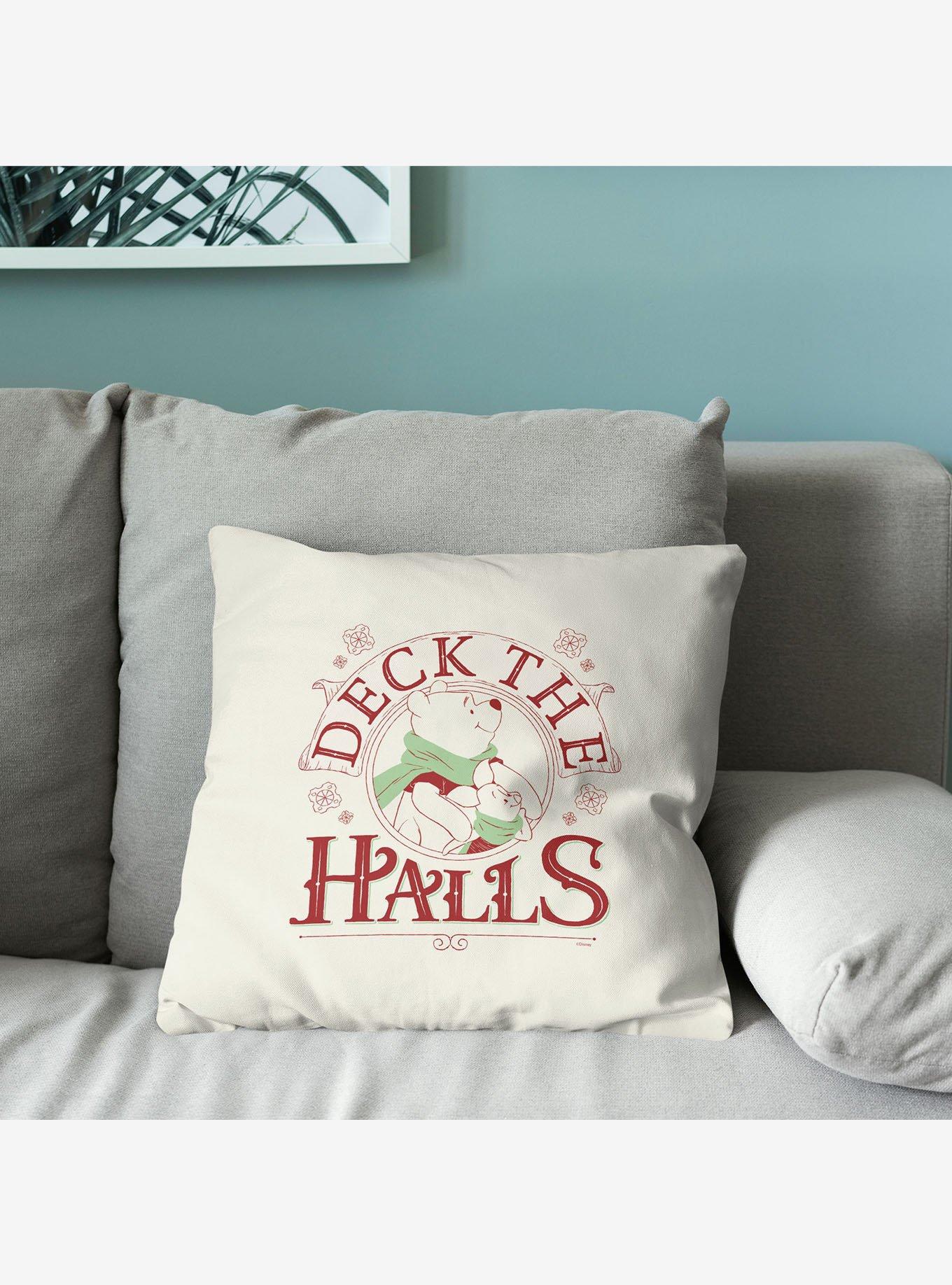 Disney Winnie the Pooh Festive Pooh And Piglet Throw Pillow, , alternate