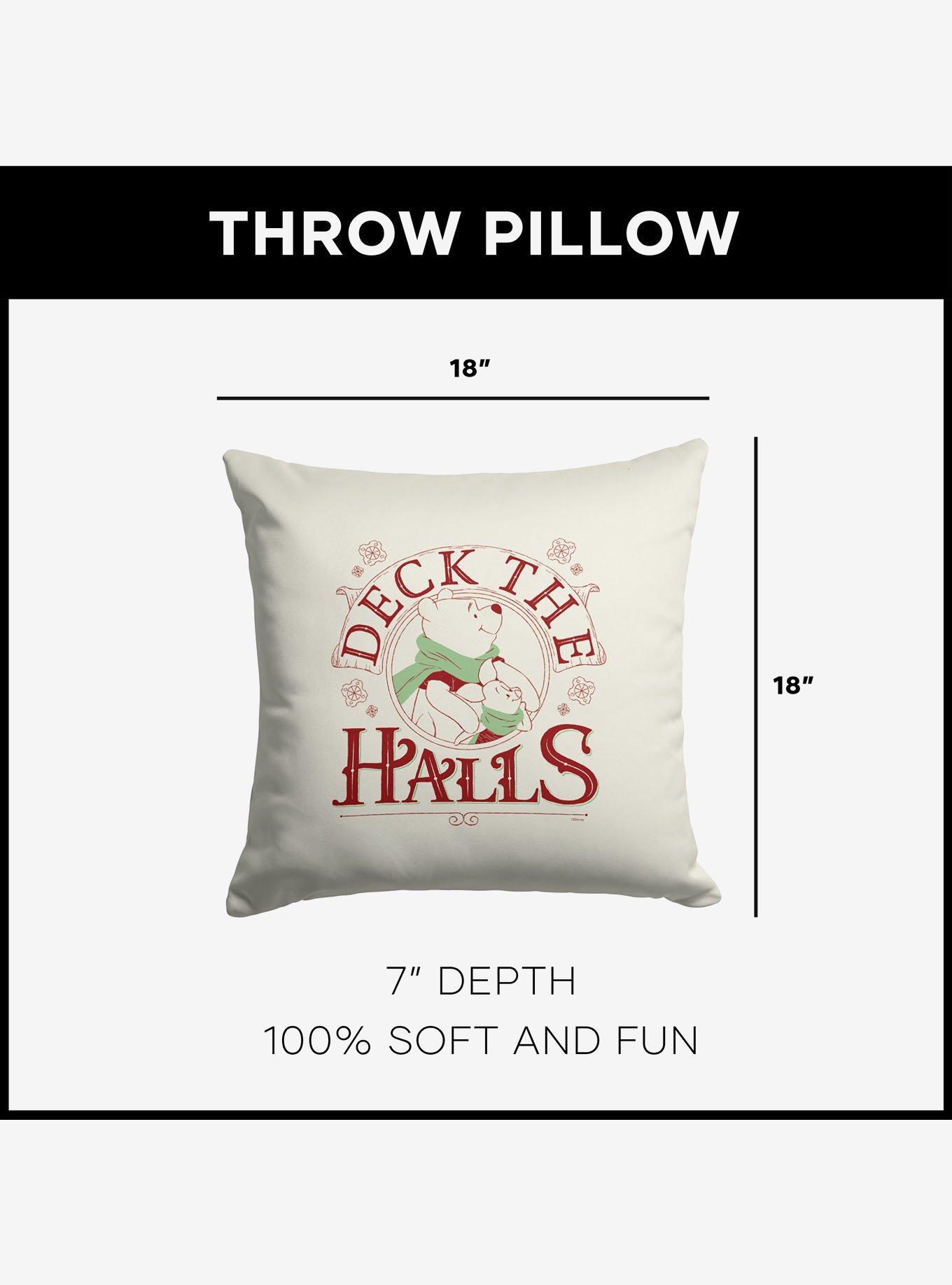 Disney Winnie the Pooh Festive Pooh And Piglet Throw Pillow, , alternate