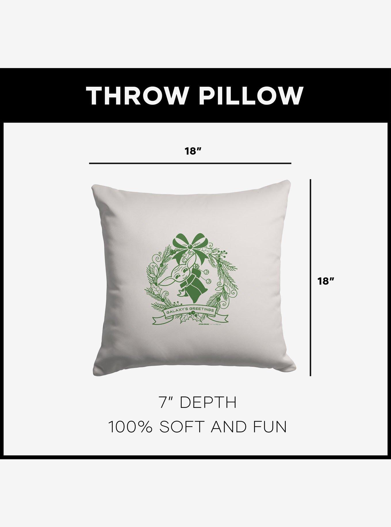 Star Wars The Mandalorian Grogu Wreath Throw Pillow, , alternate