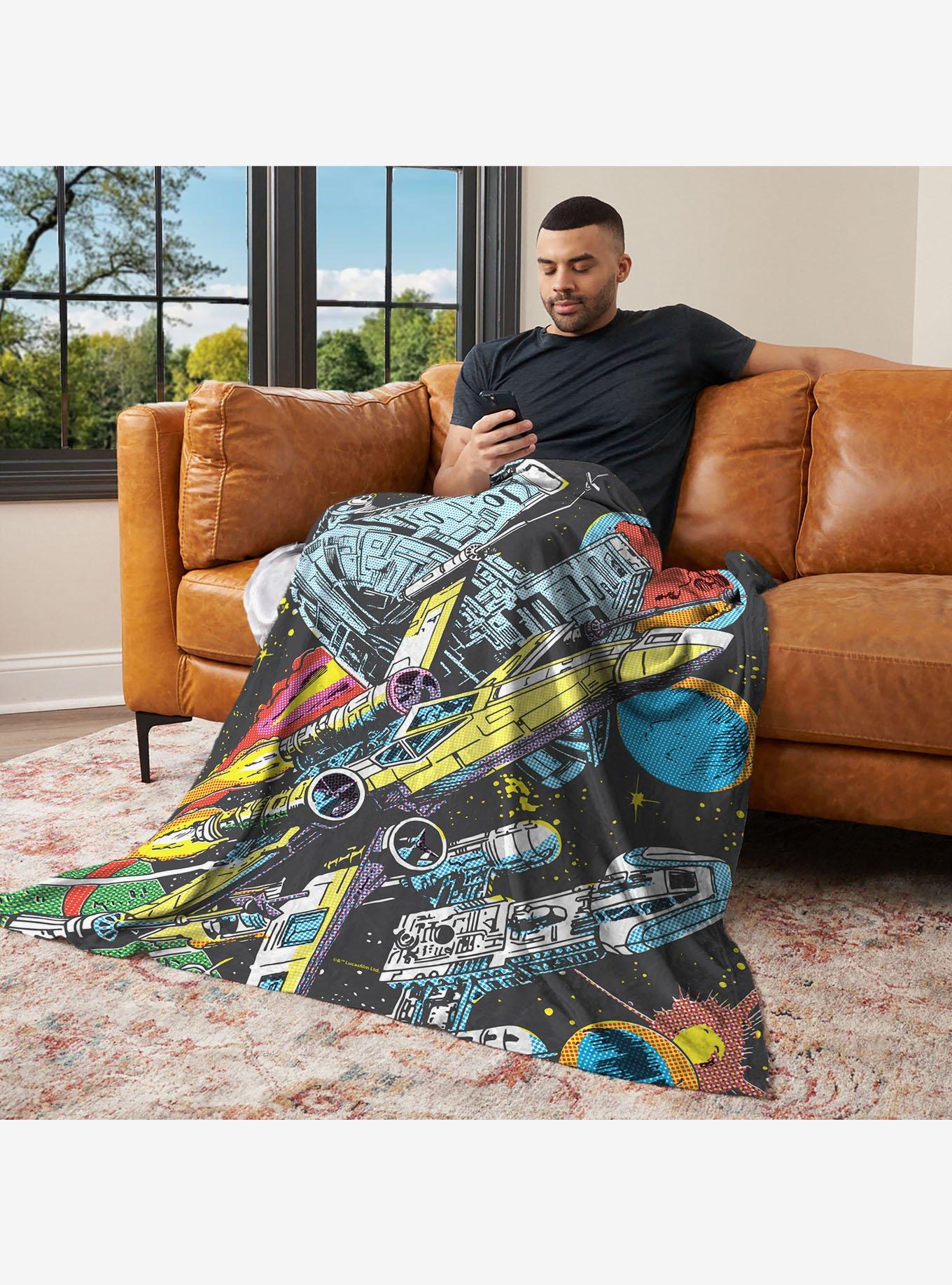 Star Wars Classic Comic Books Rebel Ships 40x50" Silk Touch Throw Blanket, , alternate