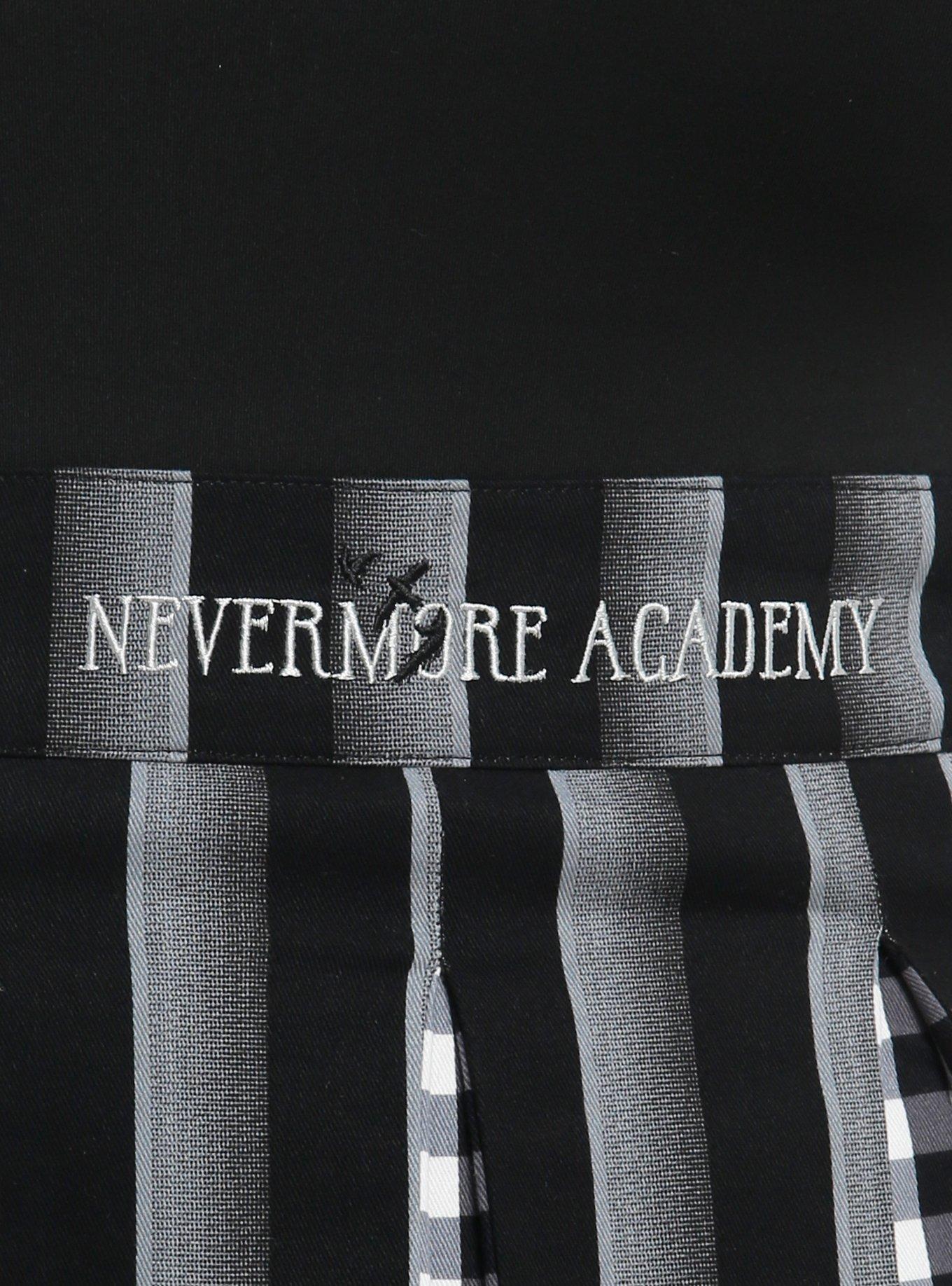 Wednesday Nevermore Academy Uniform Pleated Midi Skirt Plus Size, MULTI, alternate