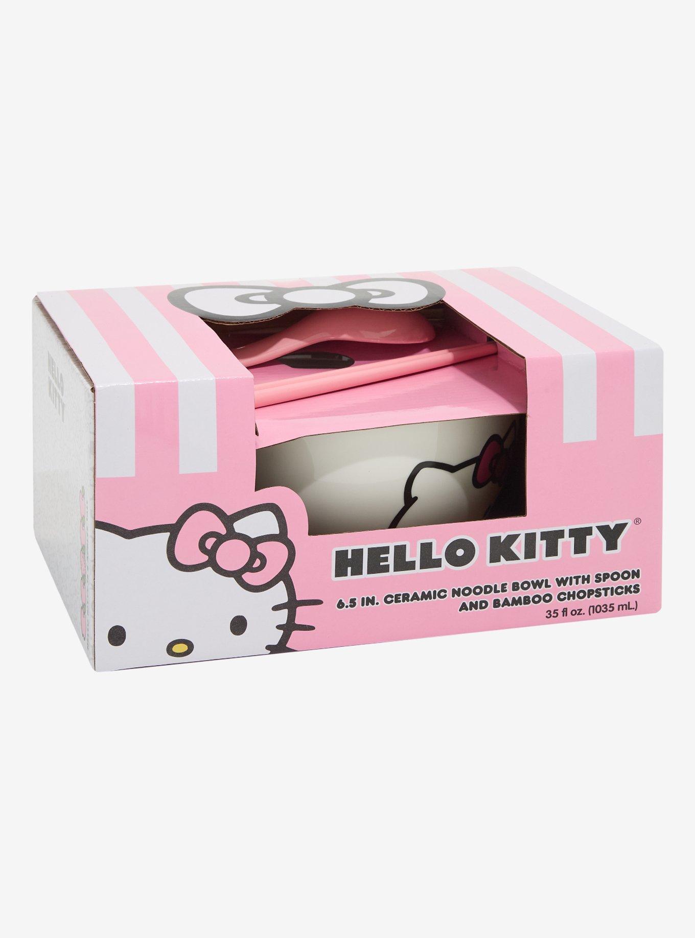 Sanrio Hello Kitty Portrait Ramen Bowl with Spoon & Chopsticks, , alternate
