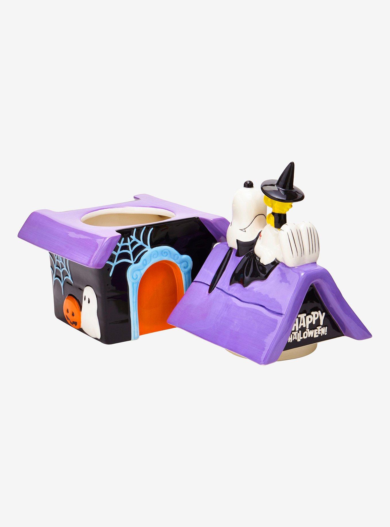 Peanuts Snoopy & Woodstock Halloween Doghouse Figural Cookie Jar, , alternate