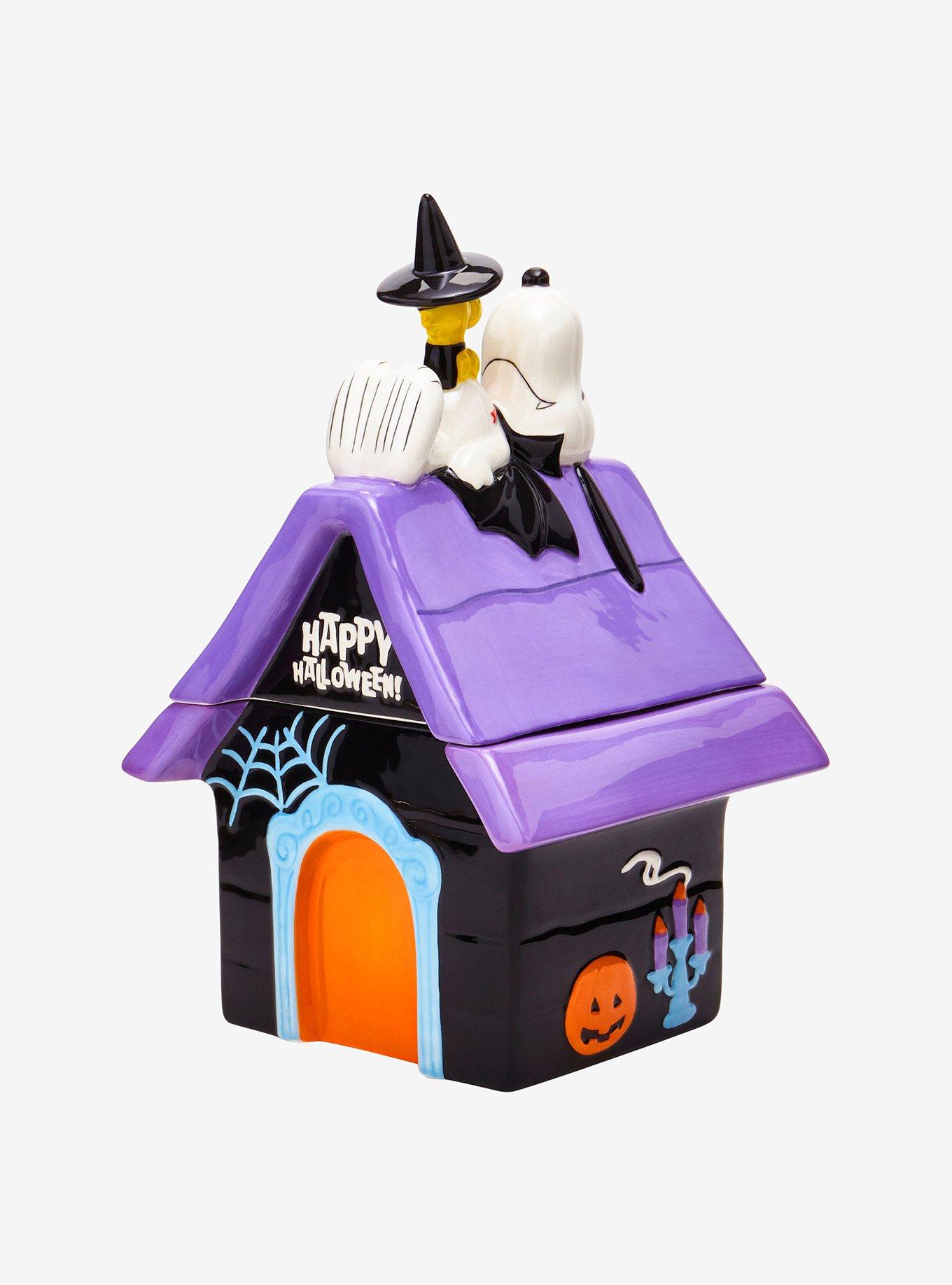 Peanuts Snoopy & Woodstock Halloween Doghouse Figural Cookie Jar, , alternate