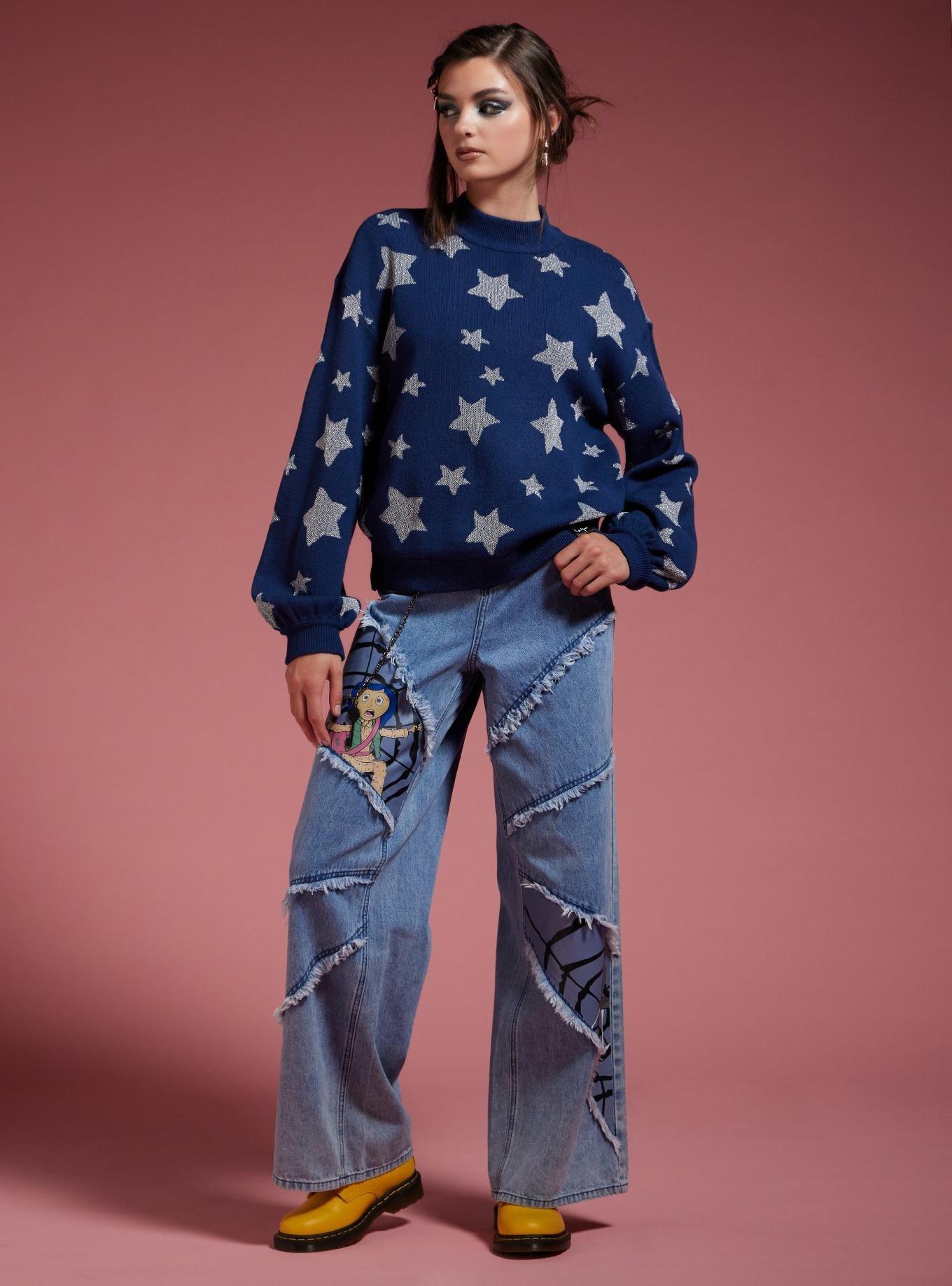 Coraline Star Glitter Knit Sweater, , hi-res