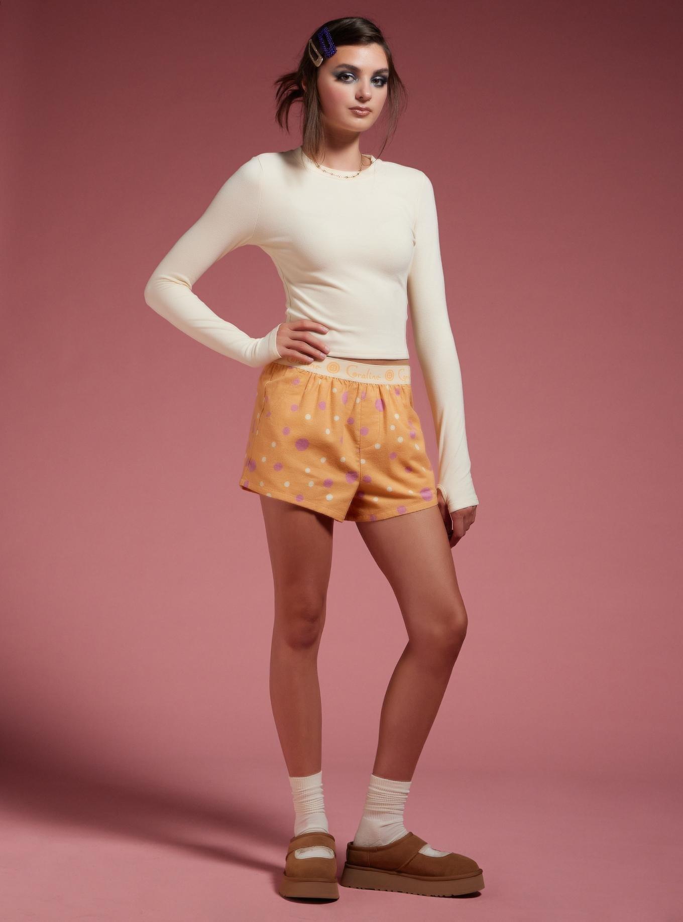 Coraline Orange Polka Dot Boxer Shorts, , hi-res