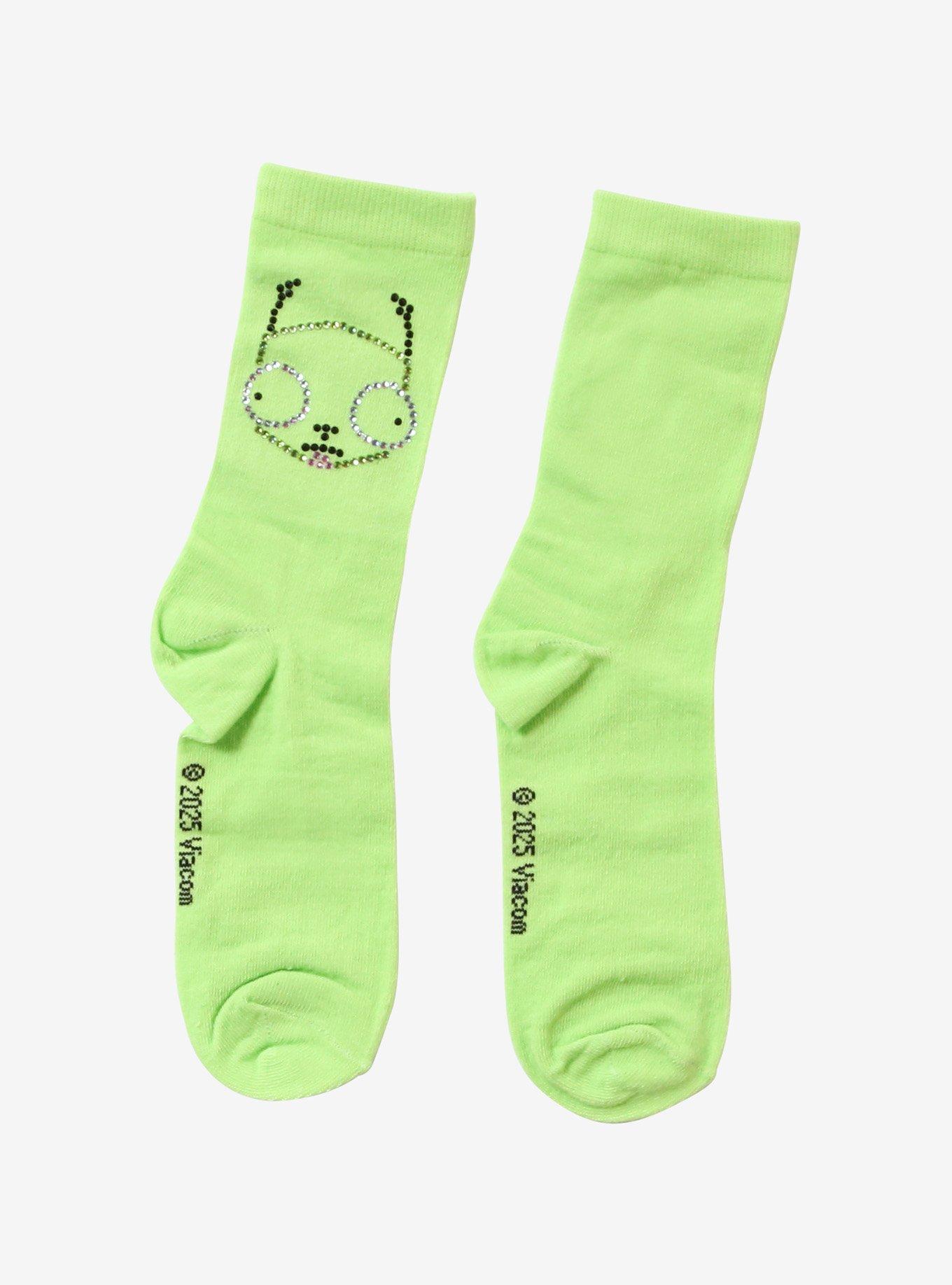 Invader Zim GIR Rhinestone Crew Socks, , hi-res