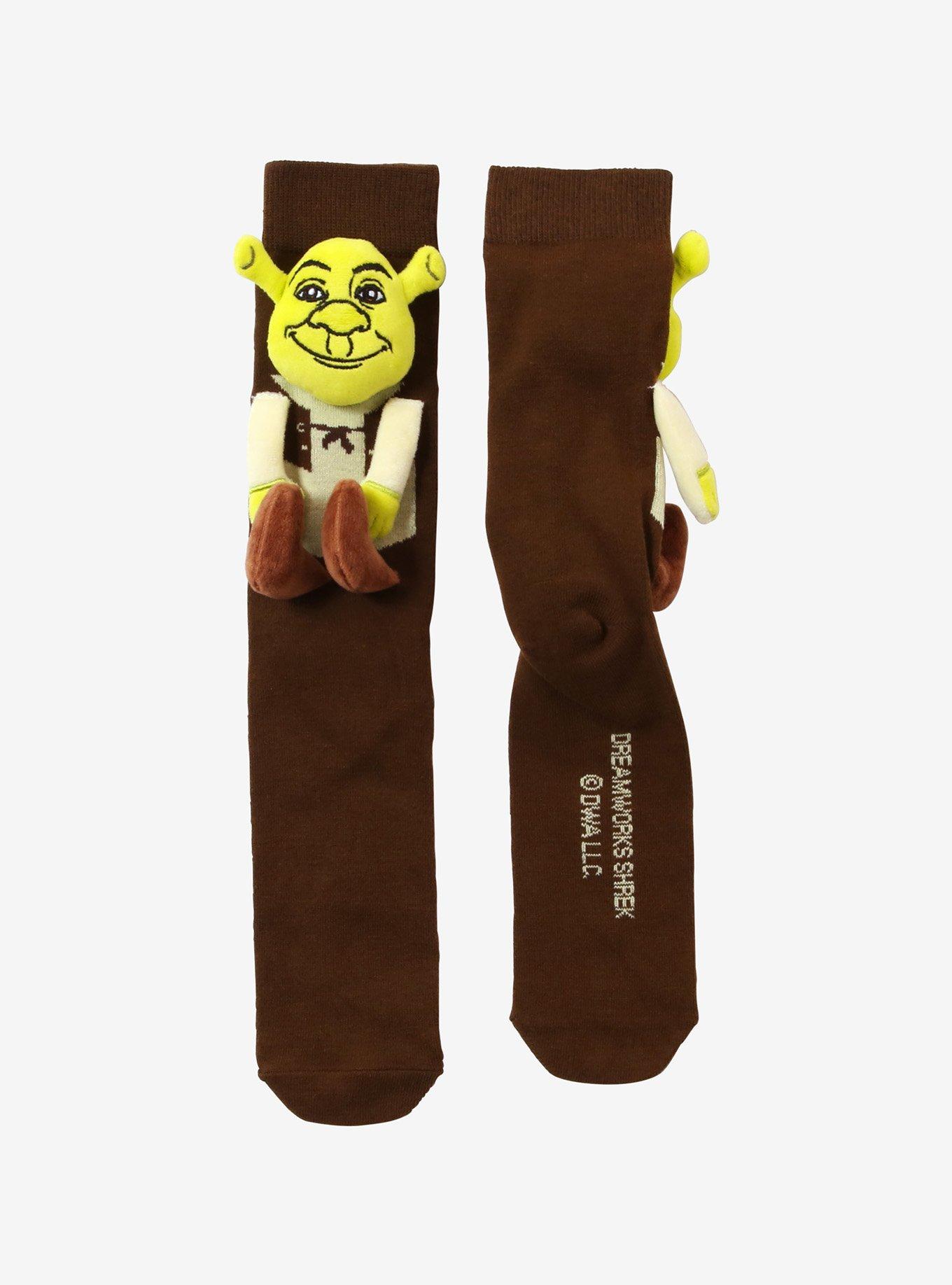 Shrek Plush Body Crew Socks, , hi-res