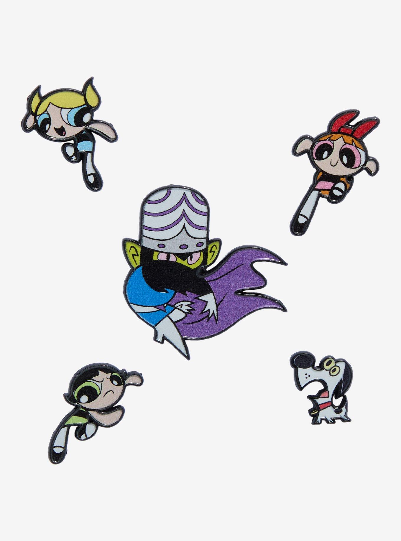 The Powerpuff Girls Fight Scenic Enamel Pin Set — BoxLunch Exclusive, , hi-res