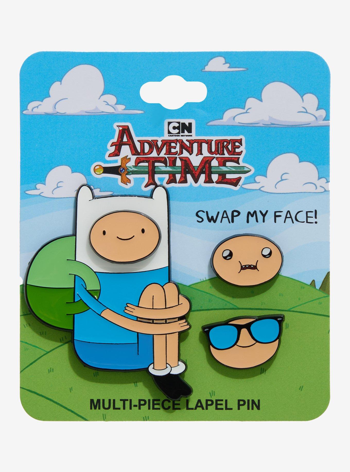Adventure Time Finn Facial Change Enamel Pin — BoxLunch Exclusive, , hi-res