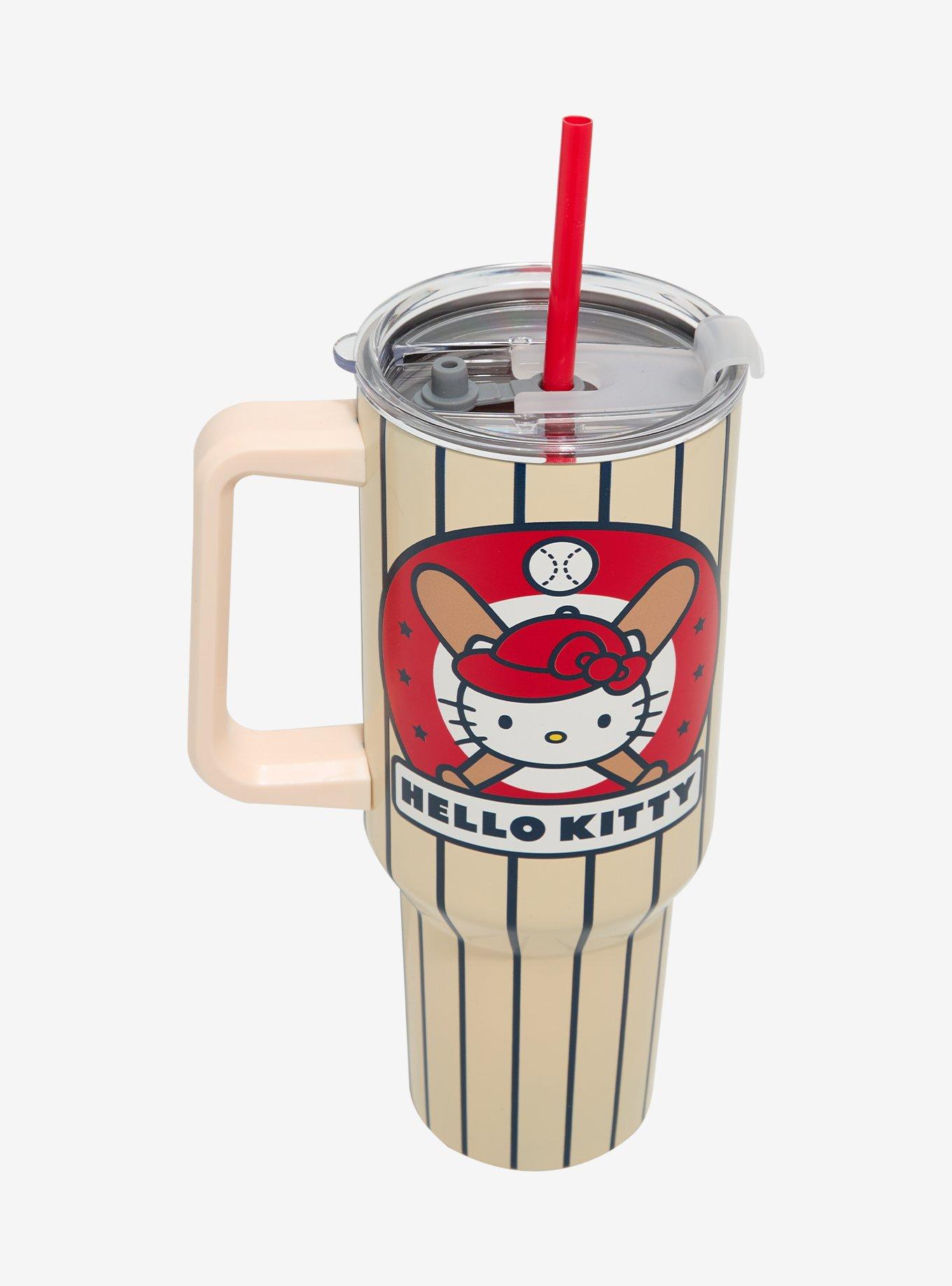 Sanrio Hello Kitty Baseball Straw Tumbler With Handle &mdash; BoxLunch Exclusive, , alternate