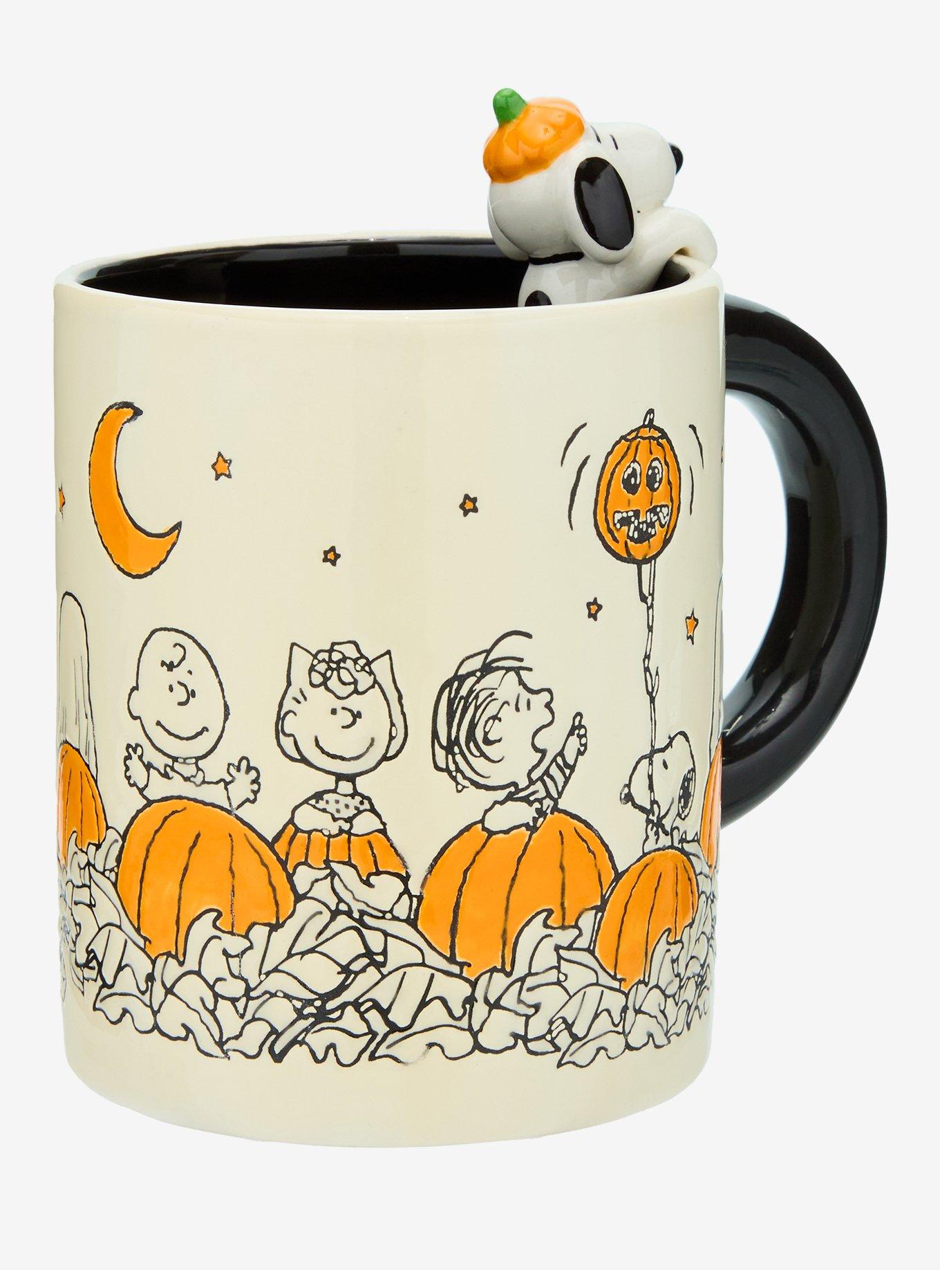 Peanuts Pumpkin Patch Scene Peeking Snoopy Mug - BoxLunch Exclusive, , hi-res