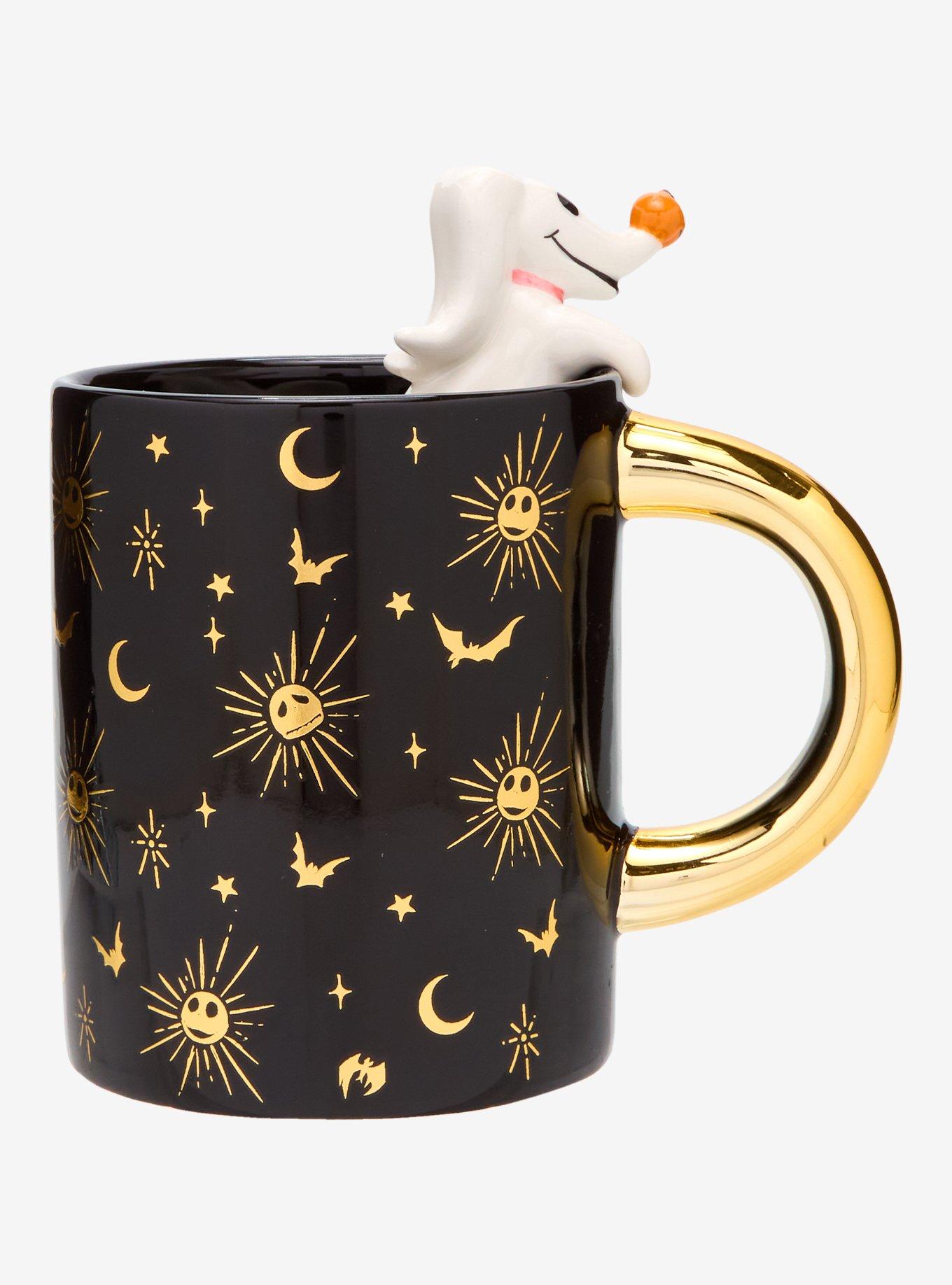 Disney The Nightmare Before Christmas Zero Black and Gold Critter Mug — BoxLunch Exclusive, , hi-res