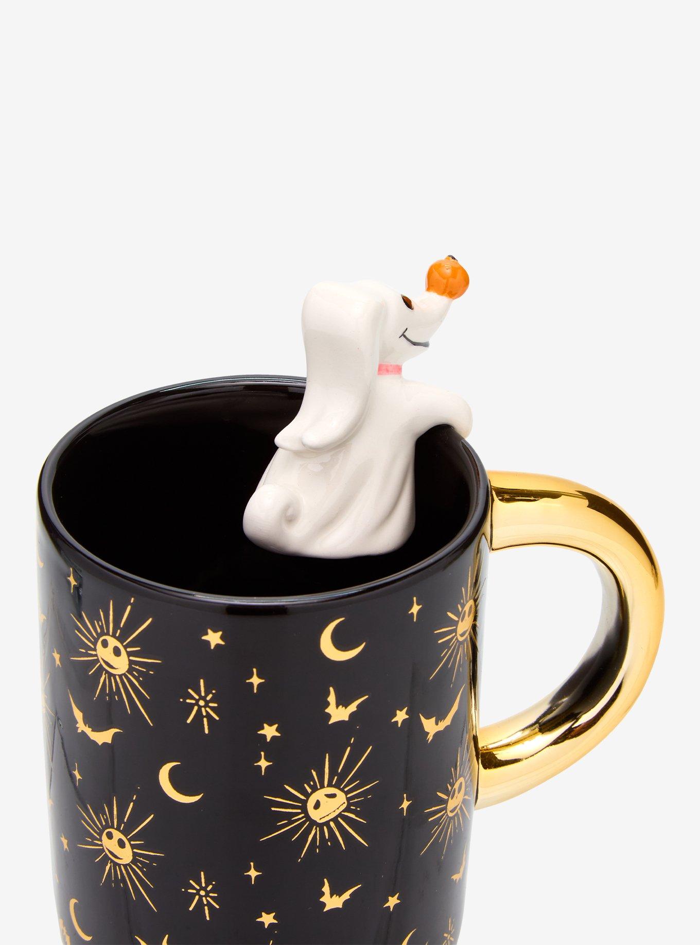 Disney The Nightmare Before Christmas Zero Black and Gold Critter Mug &mdash; BoxLunch Exclusive, , alternate