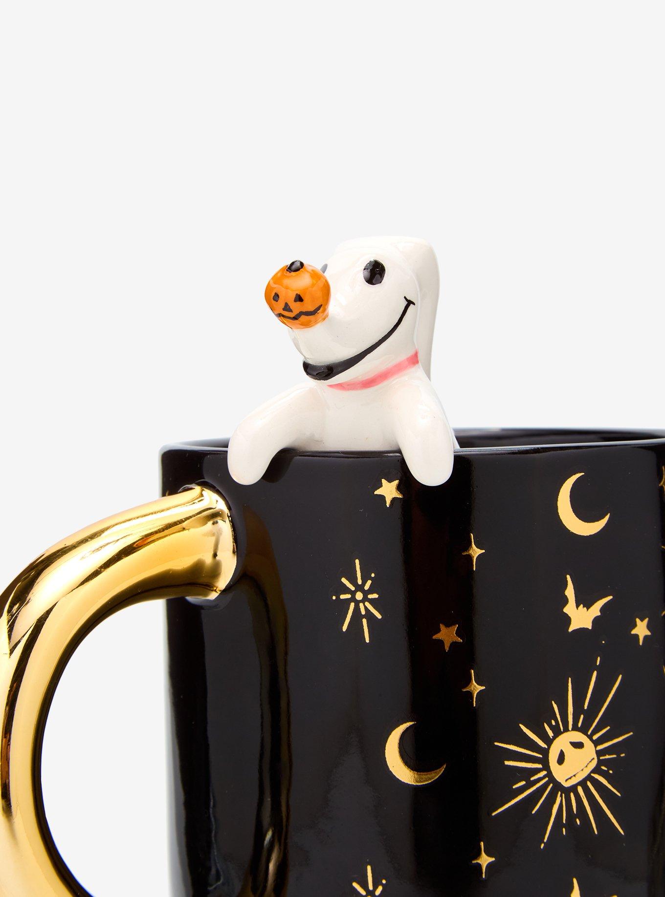 Disney The Nightmare Before Christmas Zero Black and Gold Critter Mug &mdash; BoxLunch Exclusive, , alternate
