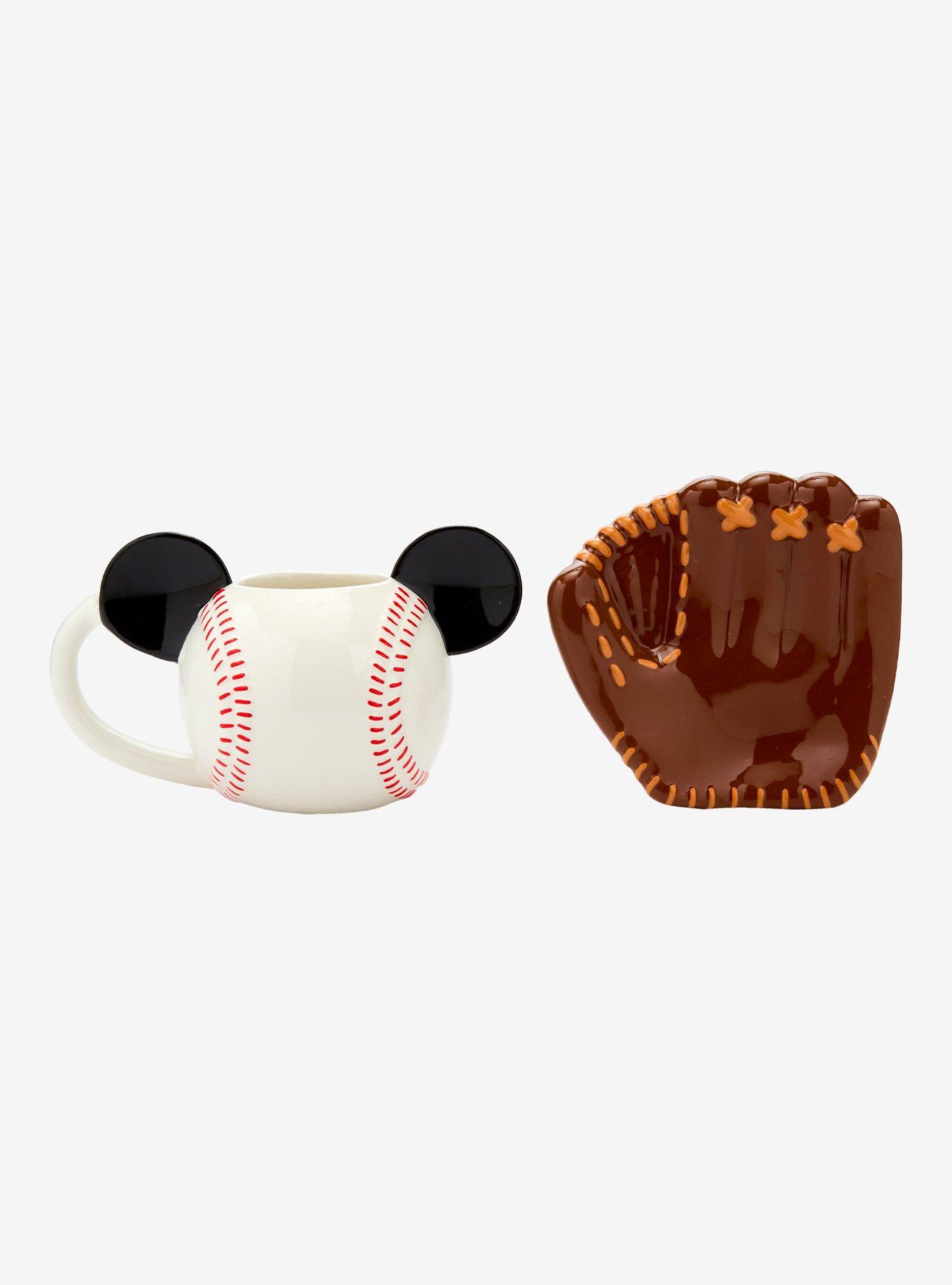 Disney Mickey Mouse Baseball Mug & Saucer Set - BoxLunch Exclusive, , hi-res