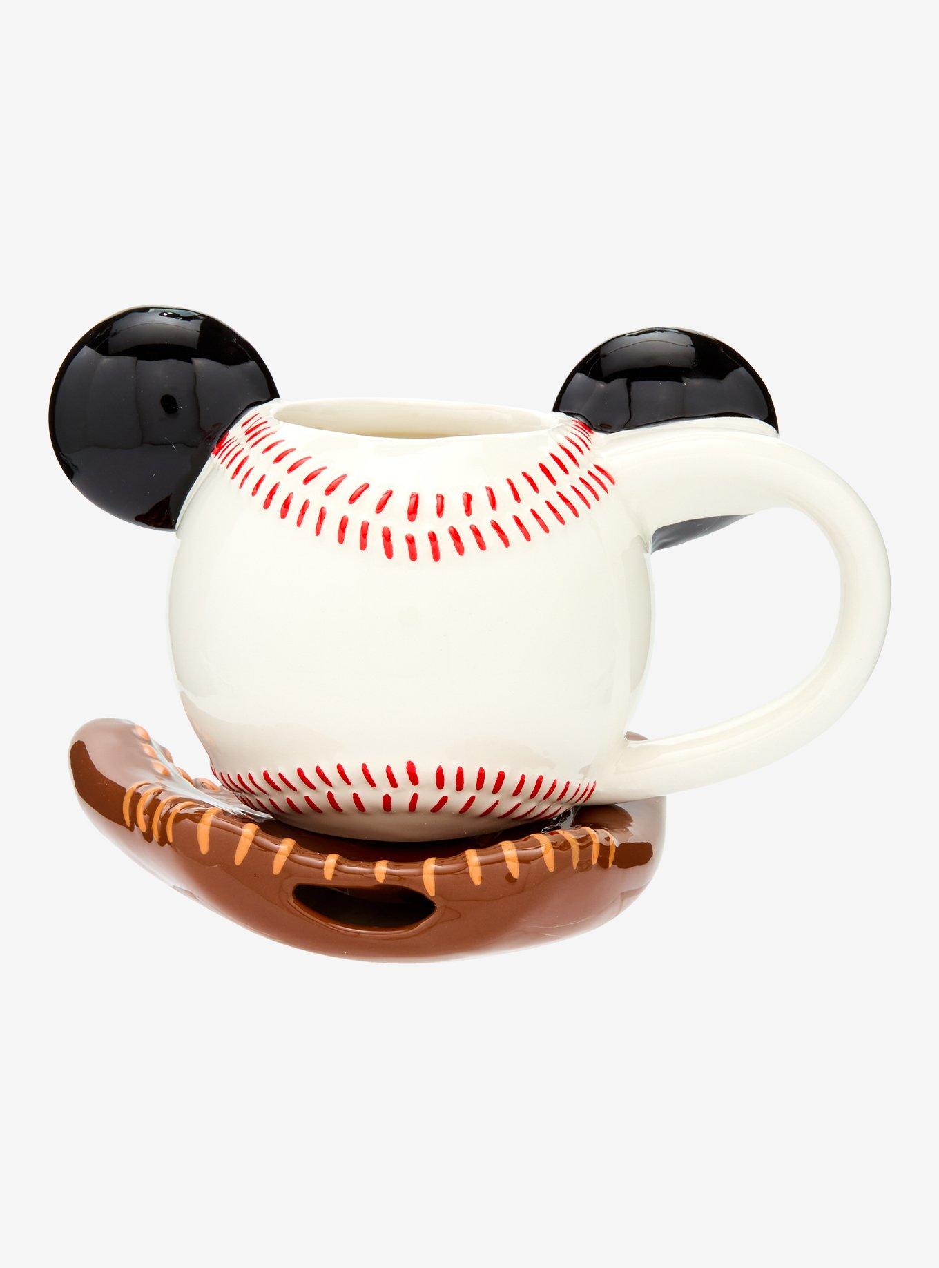 Disney Mickey Mouse Baseball Mug & Saucer Set - BoxLunch Exclusive, , alternate
