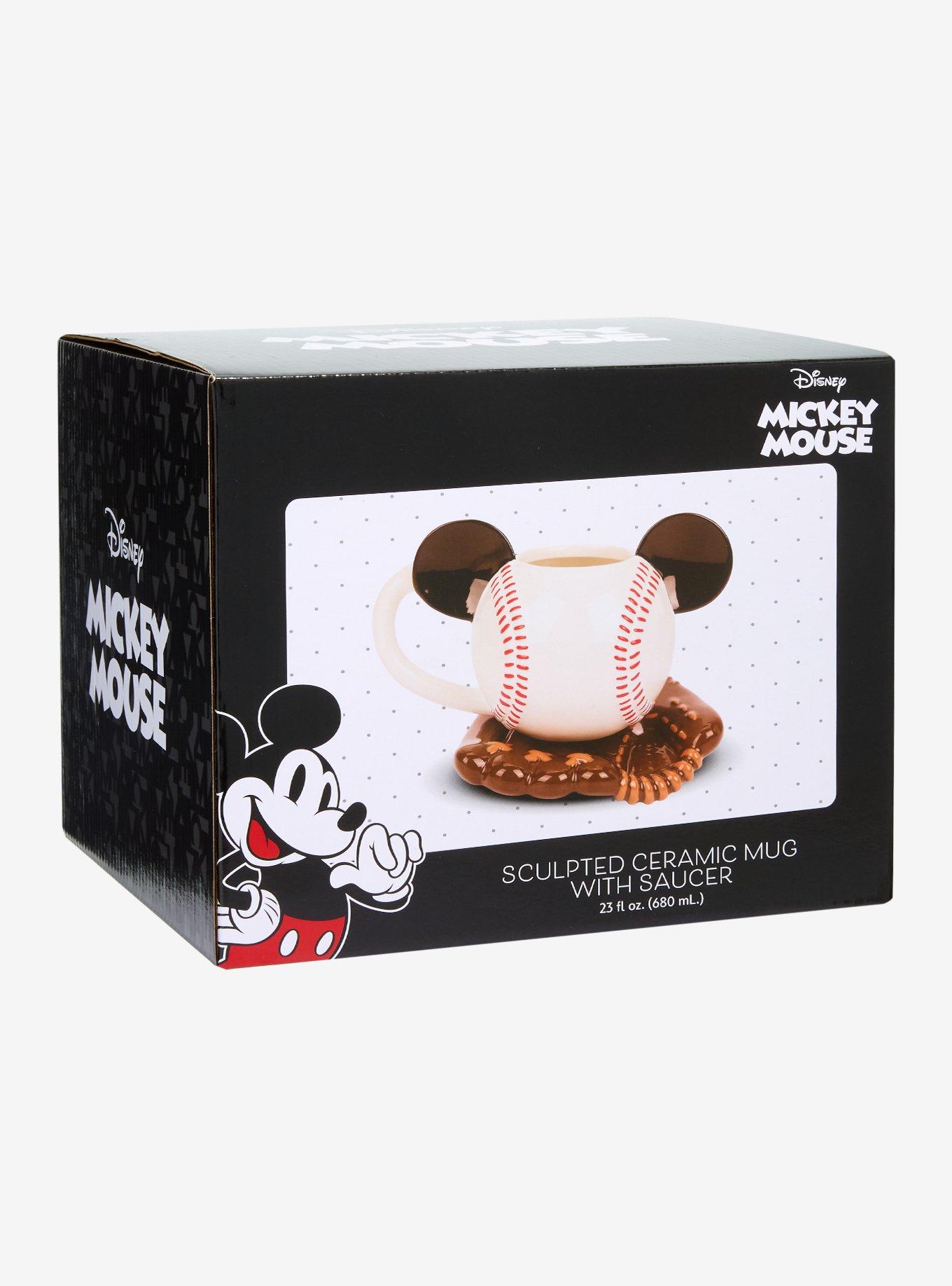 Disney Mickey Mouse Baseball Mug & Saucer Set - BoxLunch Exclusive, , alternate