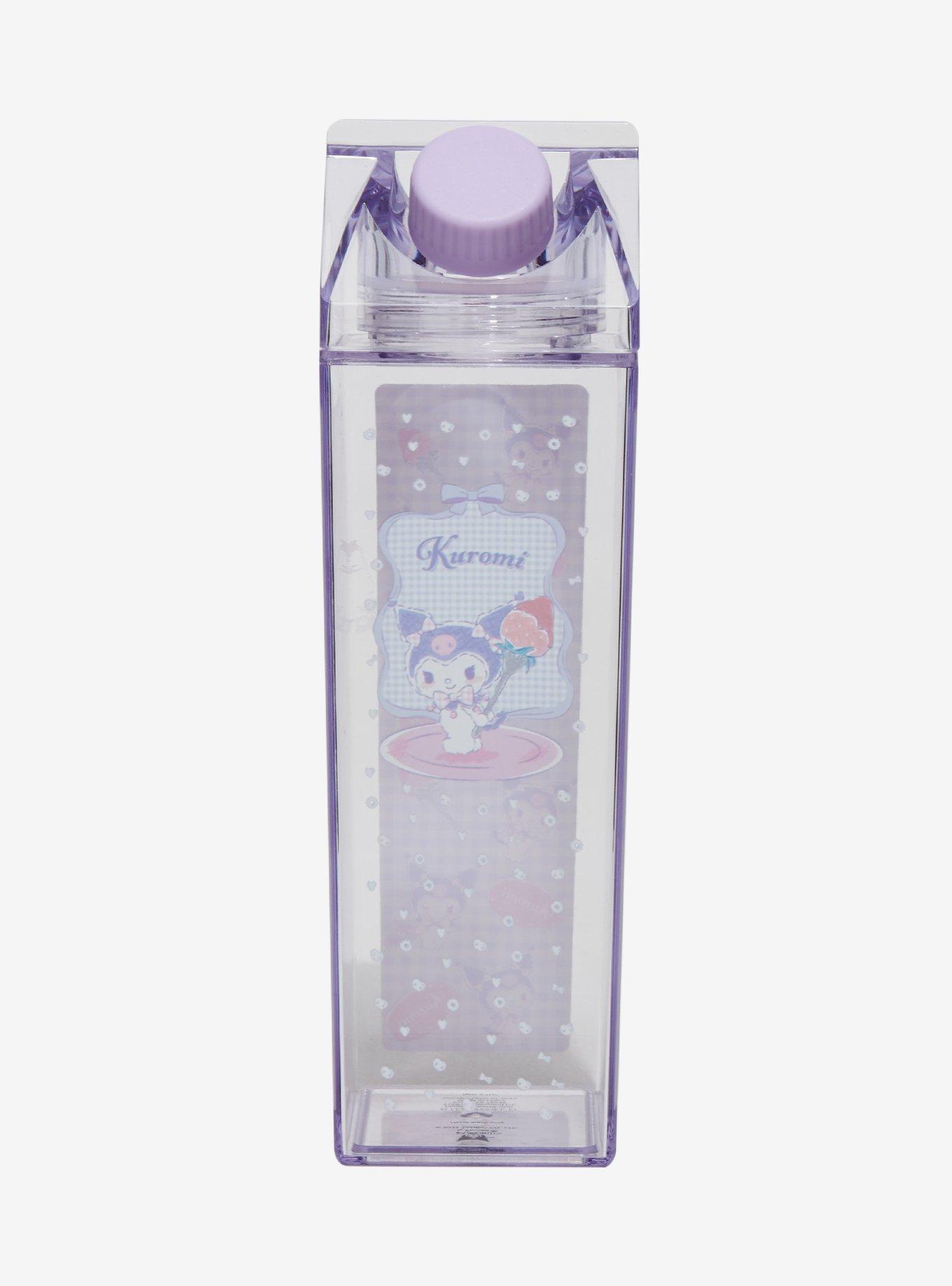 Sanrio Kuromi Gingham Milk Carton Water Bottle — BoxLunch Exclusive, , hi-res