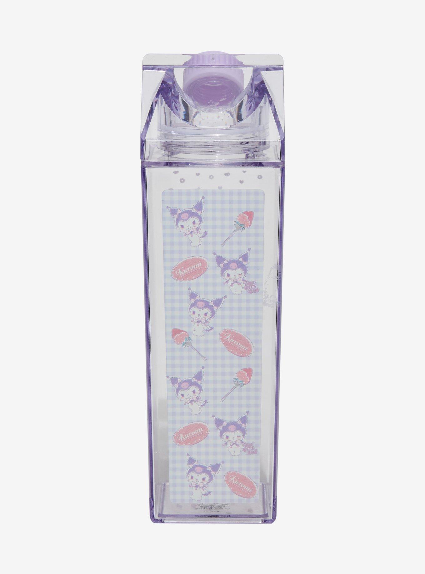 Sanrio Kuromi Gingham Milk Carton Water Bottle — BoxLunch Exclusive, , alternate