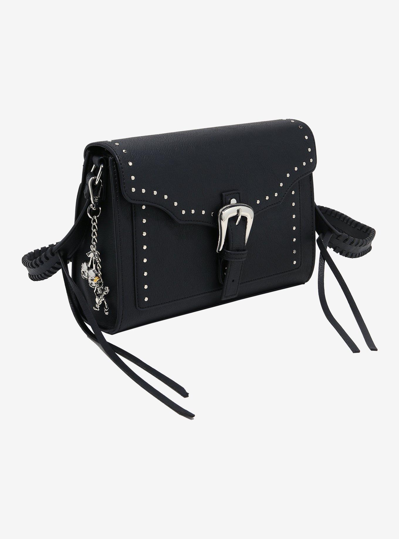 Social Collision Western Skeleton Charm Buckle Crossbody Bag, , alternate