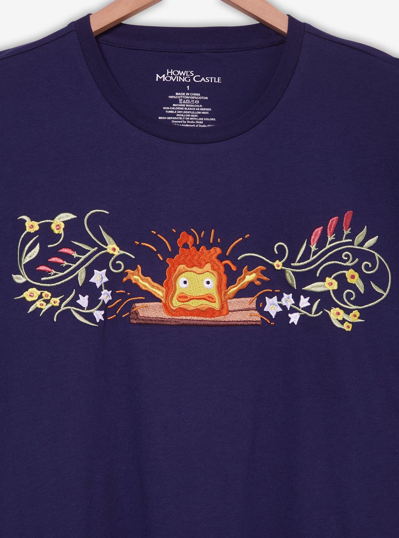 Her Universe Studio Ghibli® Howl's Moving Castle Calcifer Lineup T-Shirt Plus Size, , hi-res