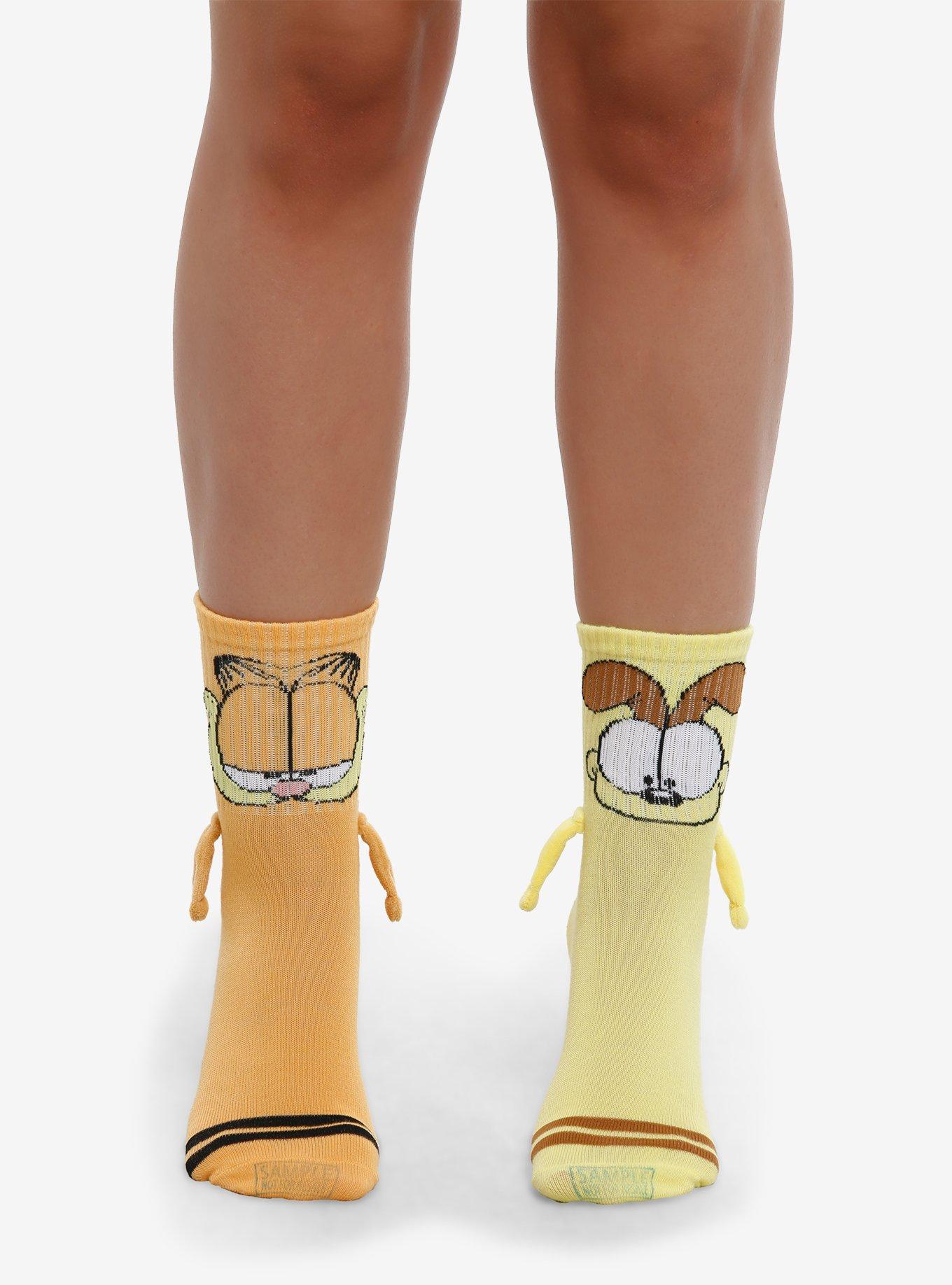 Garfield Odie Magnetic Arms Mismatch Crew Socks, , hi-res