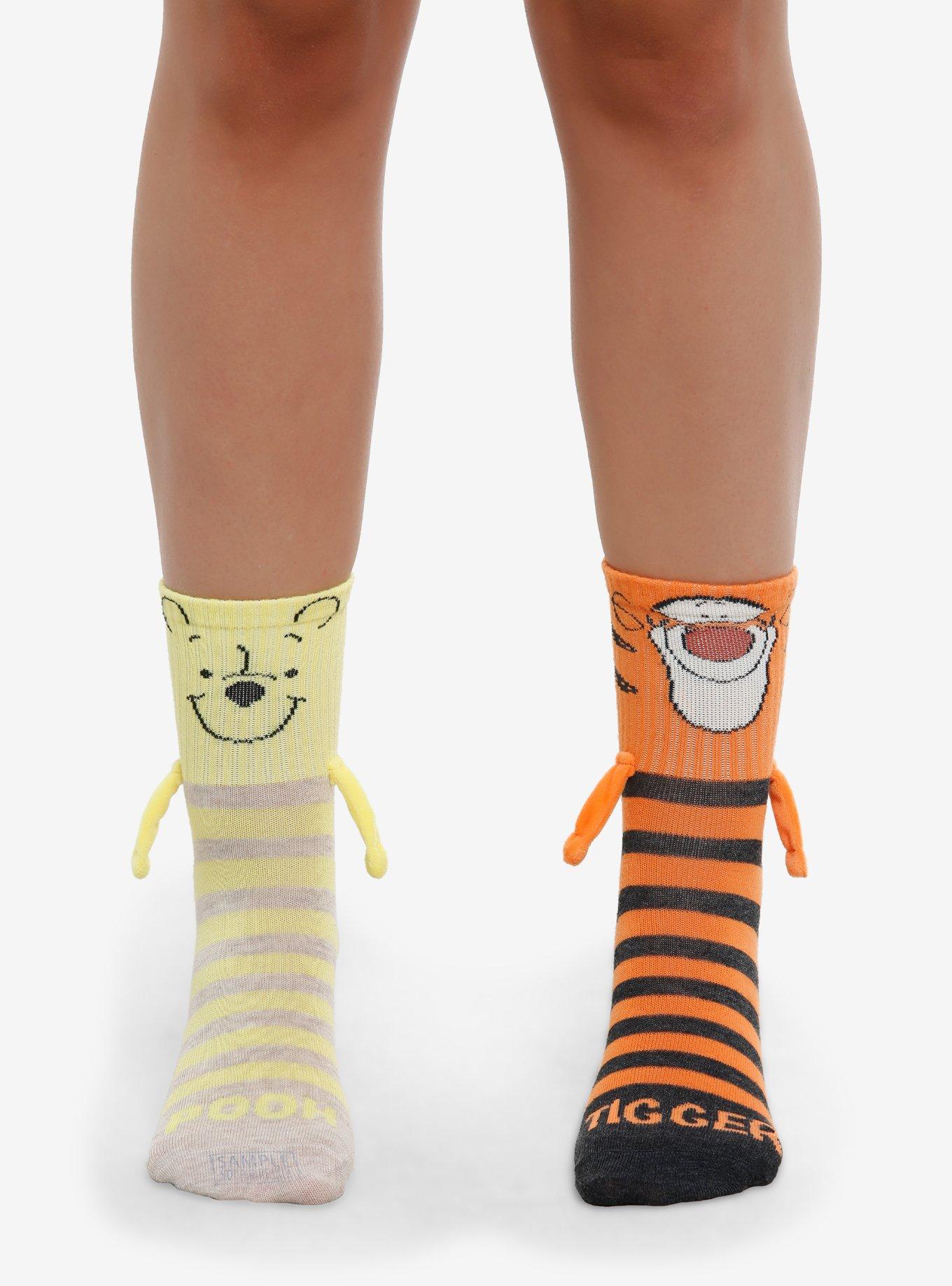 Disney Winnie The Pooh Tigger Magnetic Arms Mismatch Crew Socks, , hi-res
