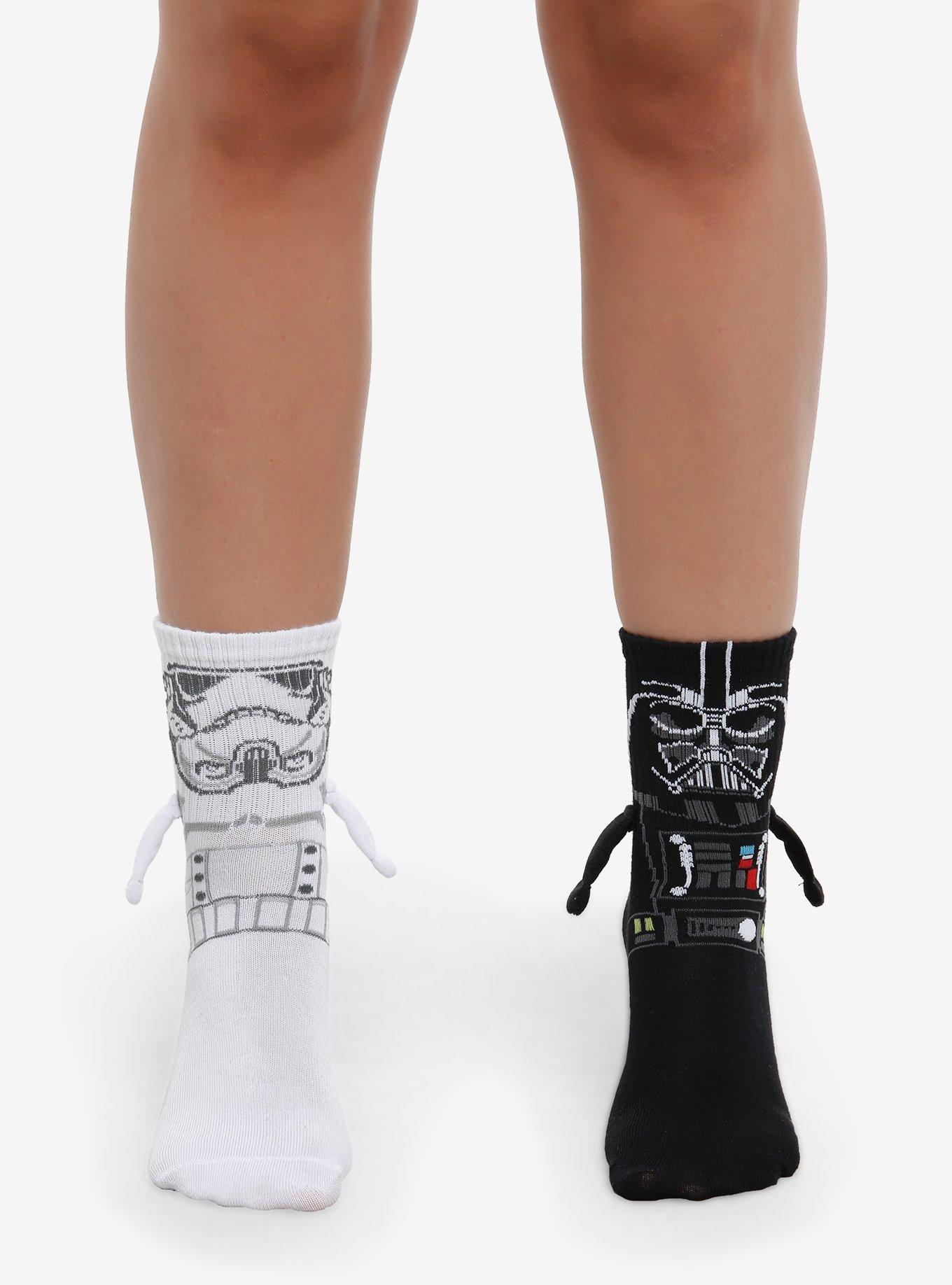 Star Wars Darth Vader & Stormtrooper Magnetic Arms Mismatch Crew Socks, , hi-res
