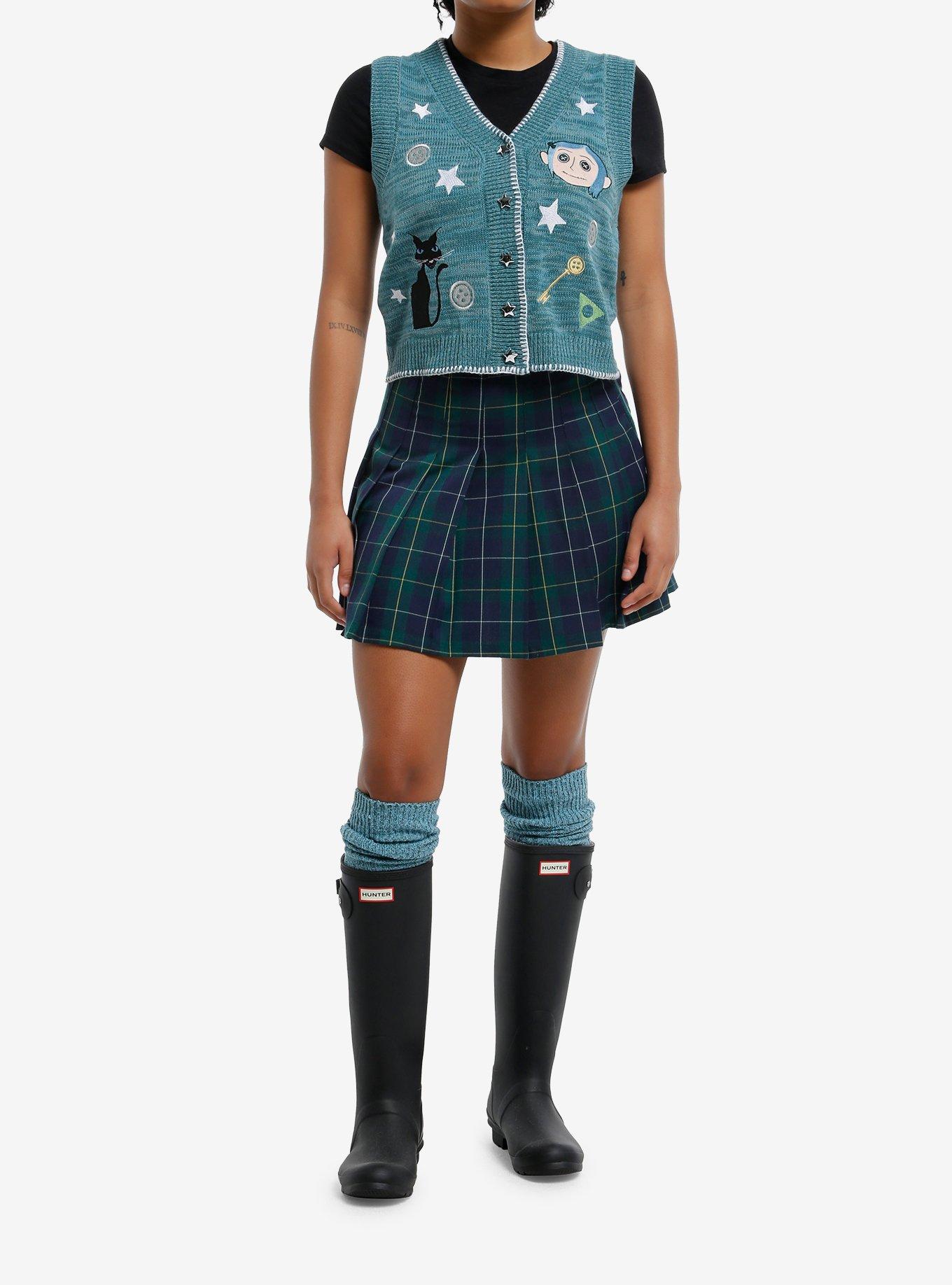 Coraline Icons Knit Girls Sweater Vest, , hi-res