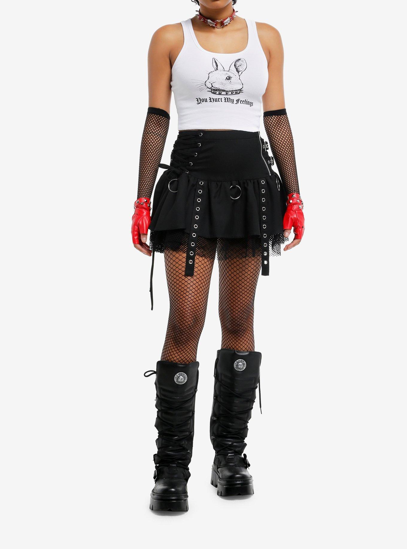 Punk Rabbit Hurt Feelings Girls Crop Tank Top, , hi-res