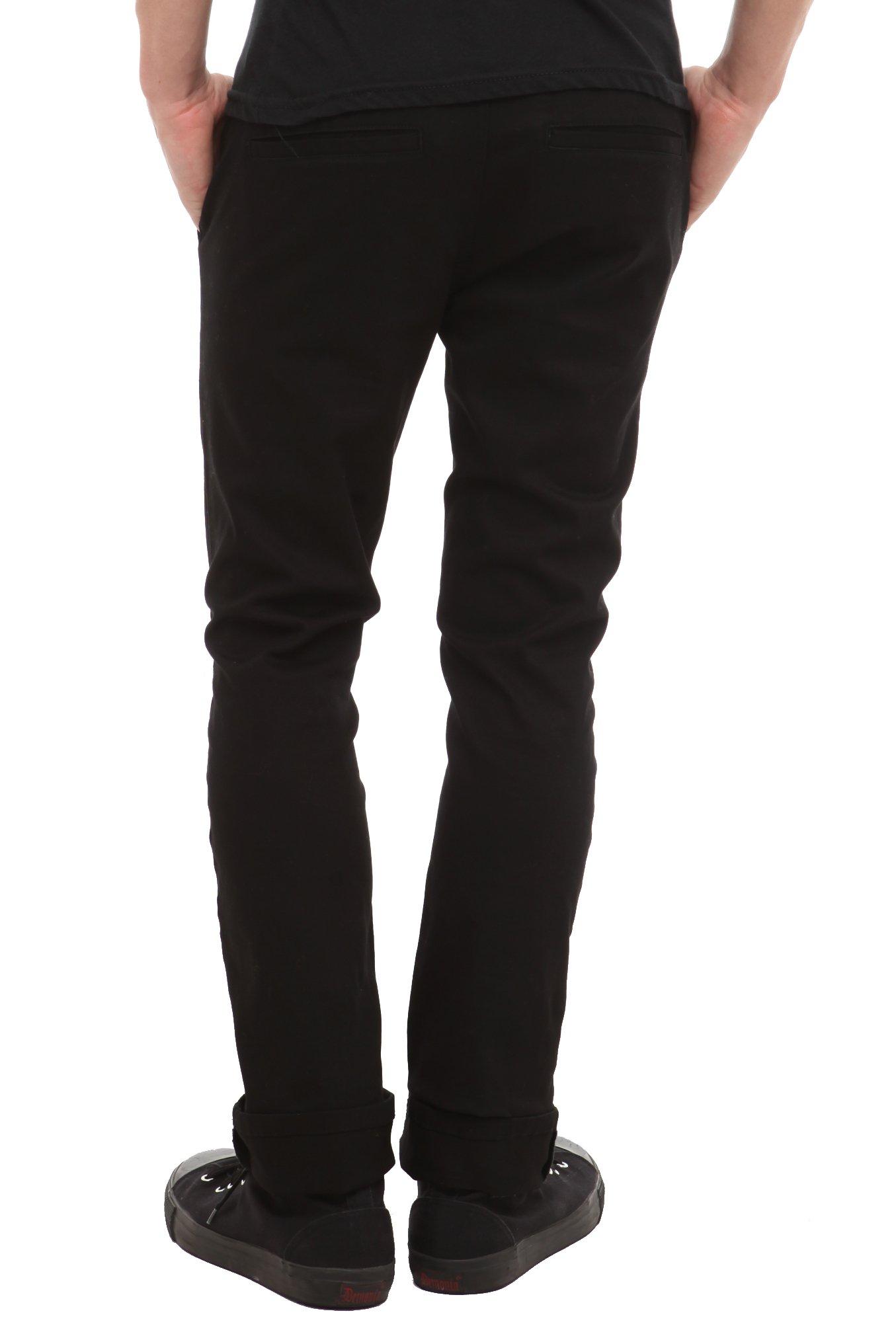 XXX RUDE Black Slim-Fit Chinos, , alternate