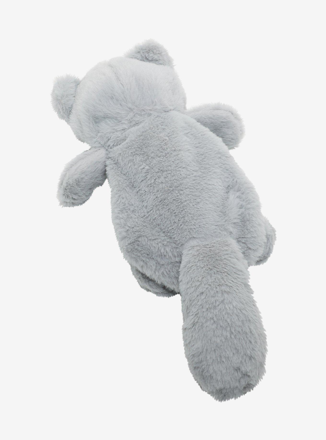 Grey Cat Plush Pencil Case, , alternate