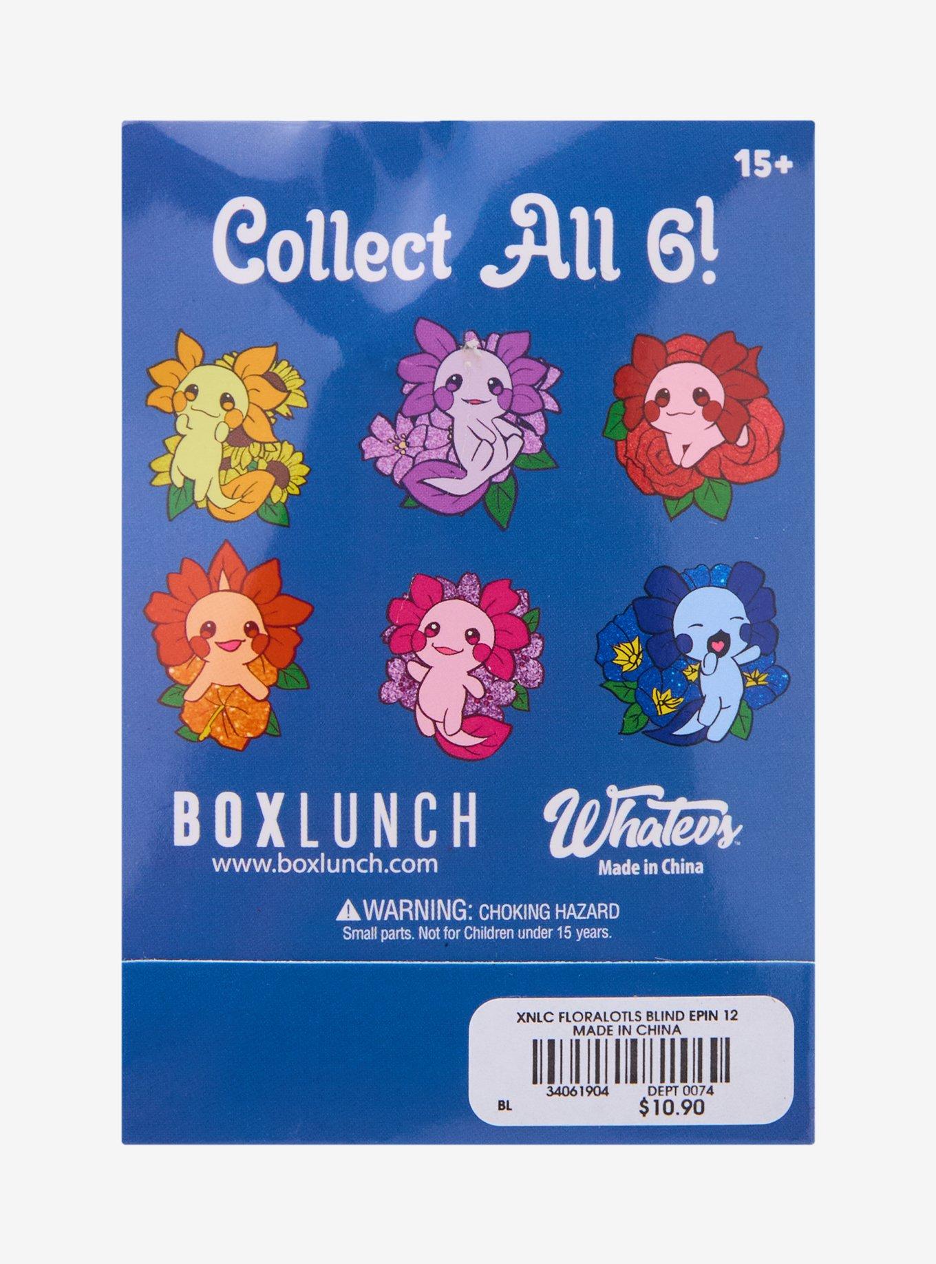 Axolotl Floral Blind Bag Glitter Enamel Pin &mdash; BoxLunch Exclusive, , alternate