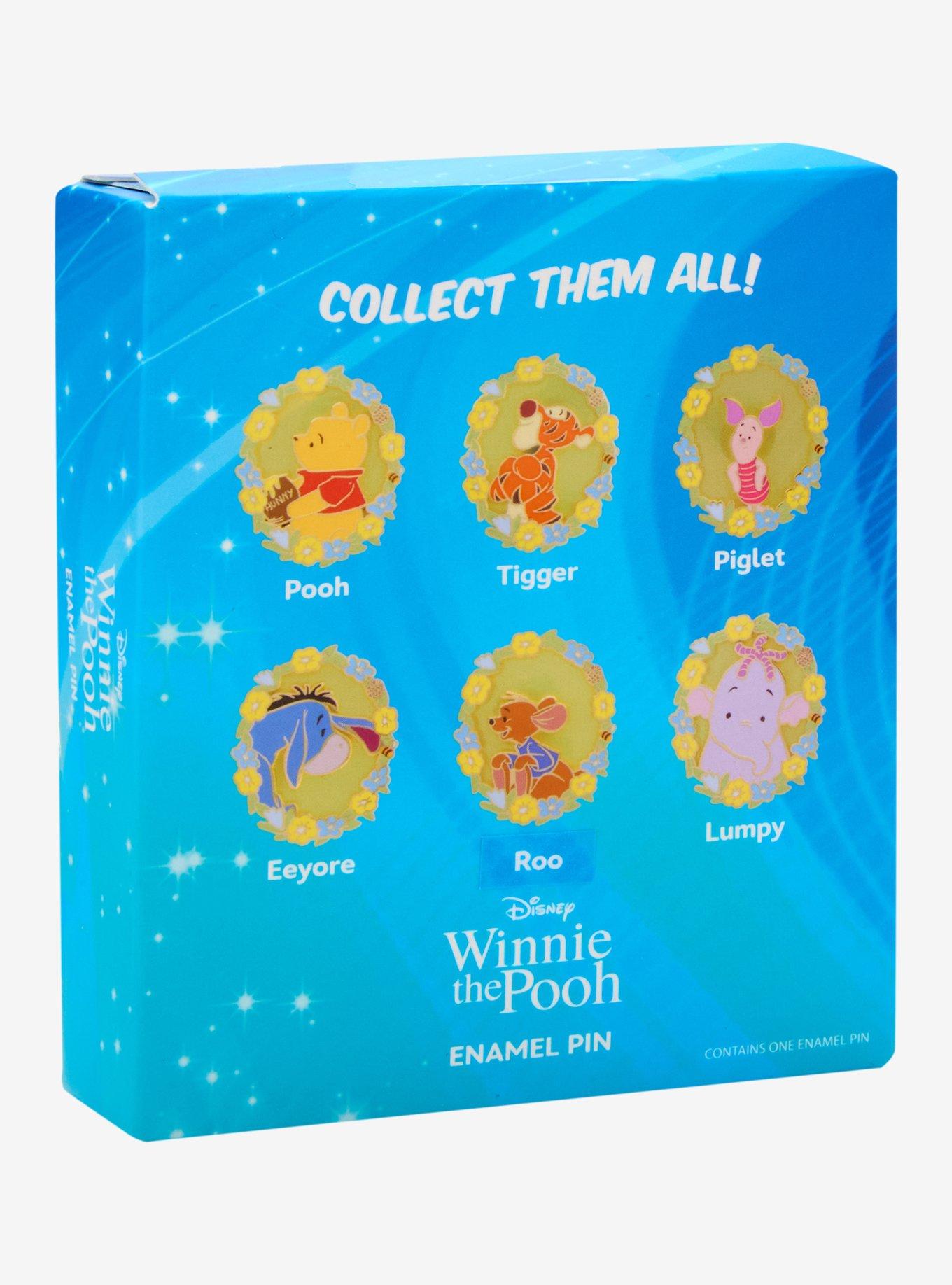 Disney Winnie the Pooh Characters Floral Portrait Blind Box Enamel Pin - BoxLunch Exclusive, , hi-res